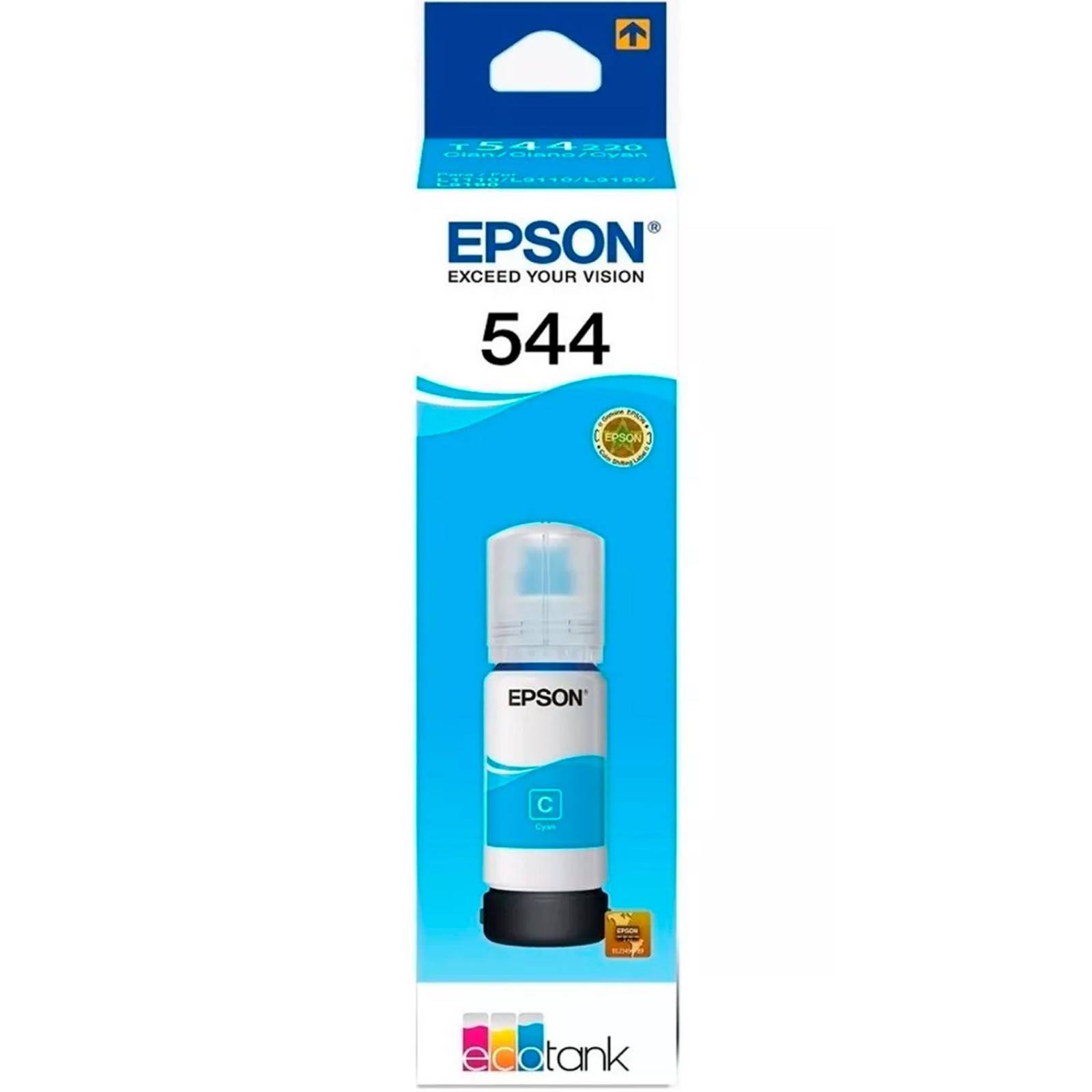 Botella Tinta EPSON T544 L1110 L3110 L3150 L5190 Cyan 70ml T544220-AL 