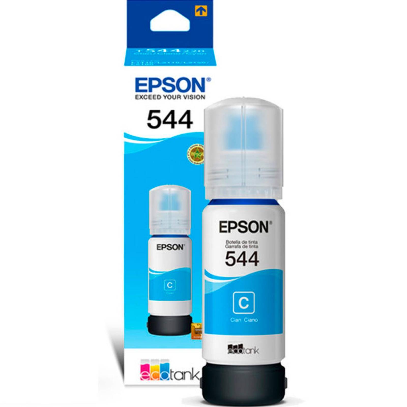 Botella Tinta EPSON T544 L1110 L3110 L3150 L5190 Cyan 70ml T544220-AL 
