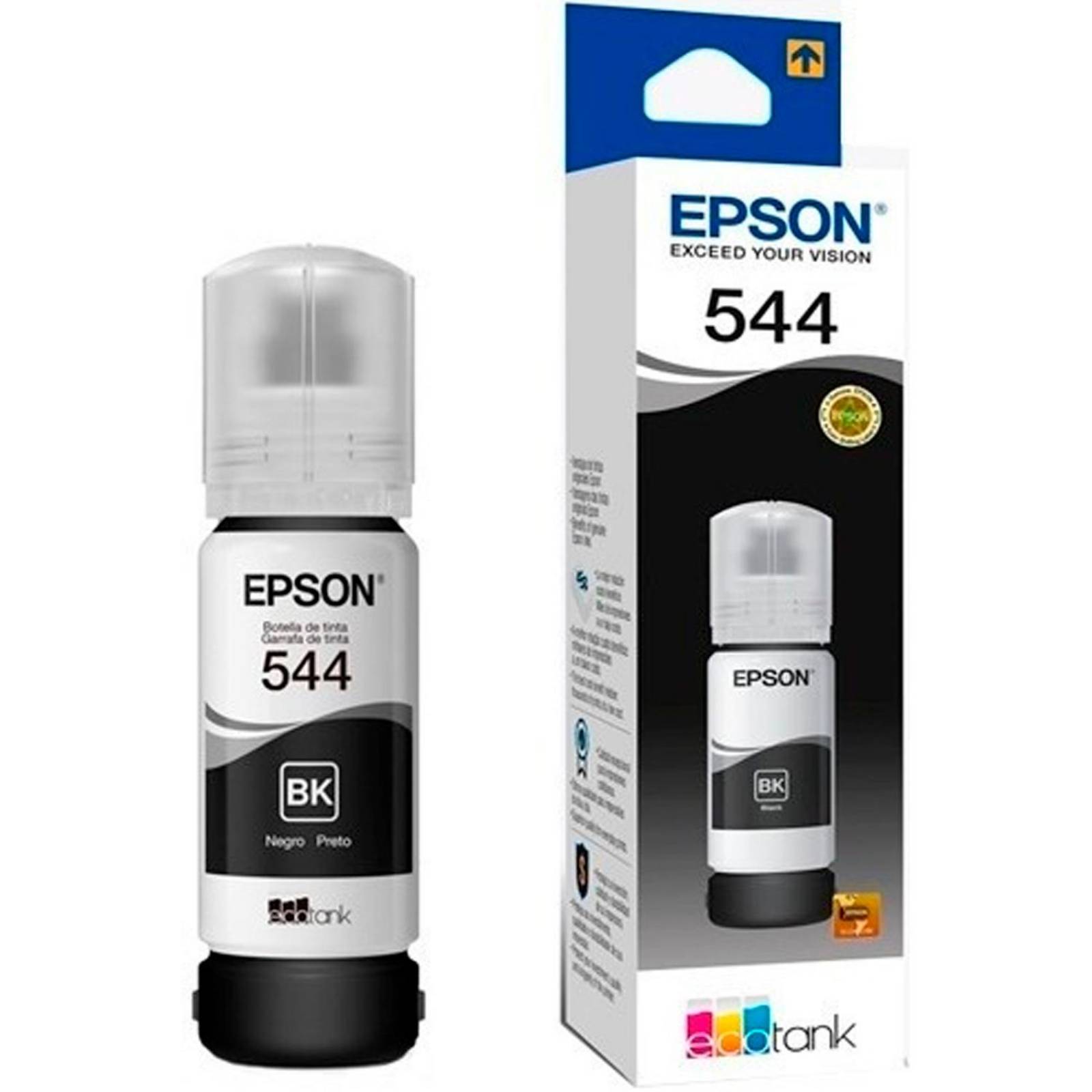 Botella Tinta EPSON T544 L1110 L3110 L3150 L5190 Negro 70ml T544120-AL 