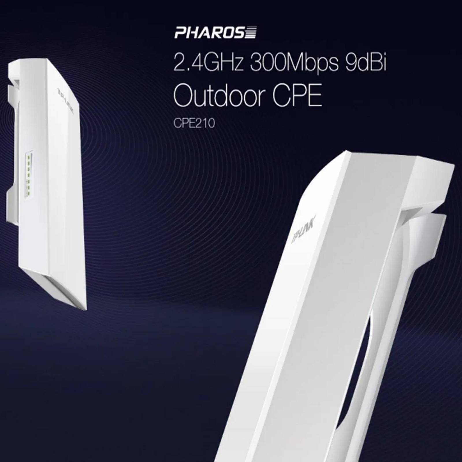 Kit 2 Access Point TP-LINK CPE210 2.4Ghz 9dBi PoE 802.11n Exterior 5Km 300Mbps