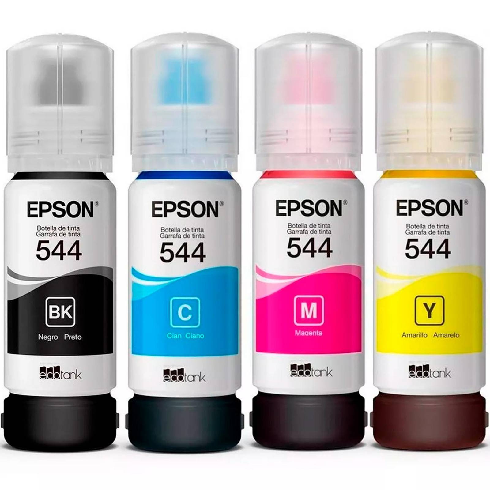 Kit 4 Botellas Tinta EPSON T544 Color L1210 L1250 L3210 L3250 L3260 L5290 L5590 