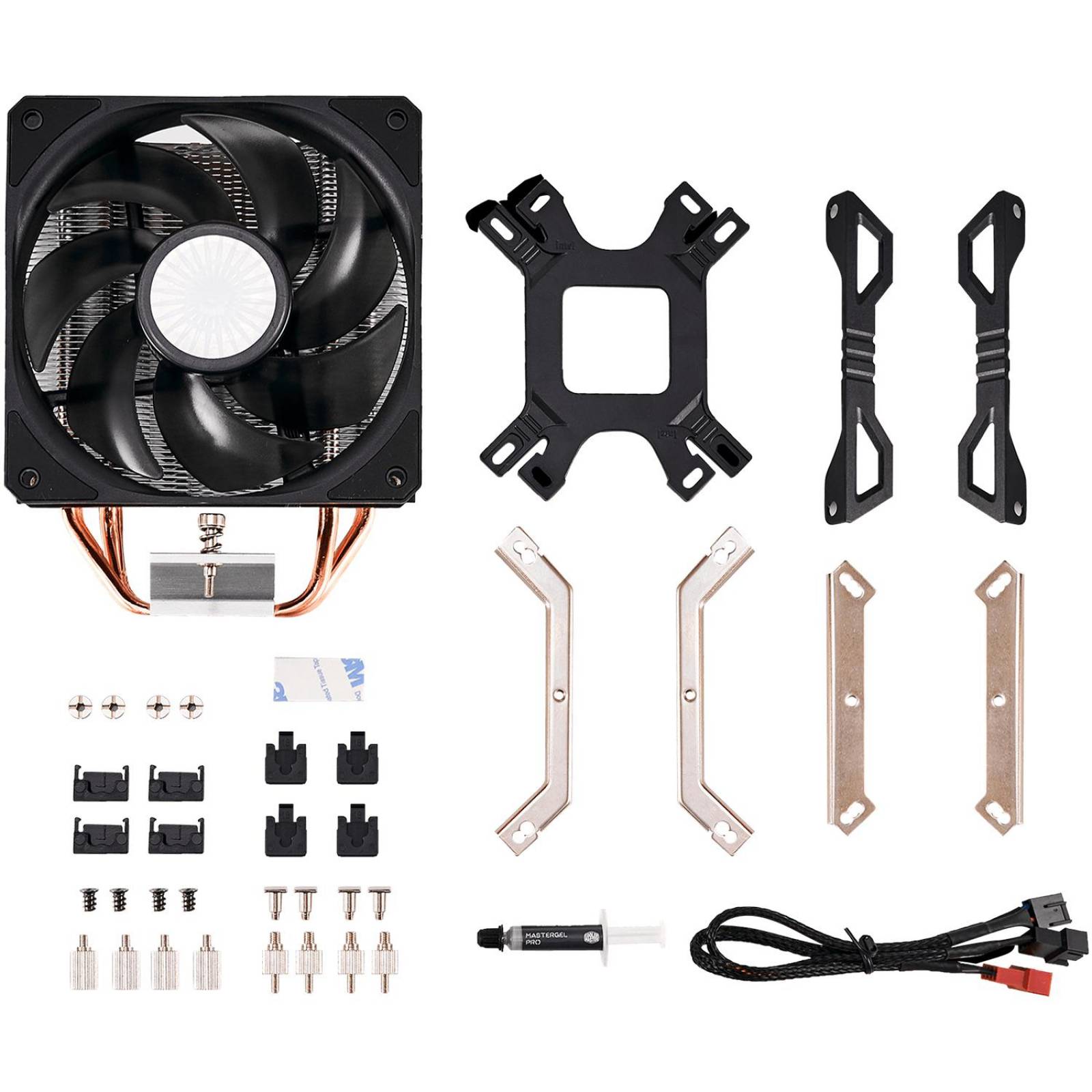 Disipador COOLER MASTER HYPER 212 EVO V2 4 Tubos Intel AMD RR-2V2E-18PK-R1 