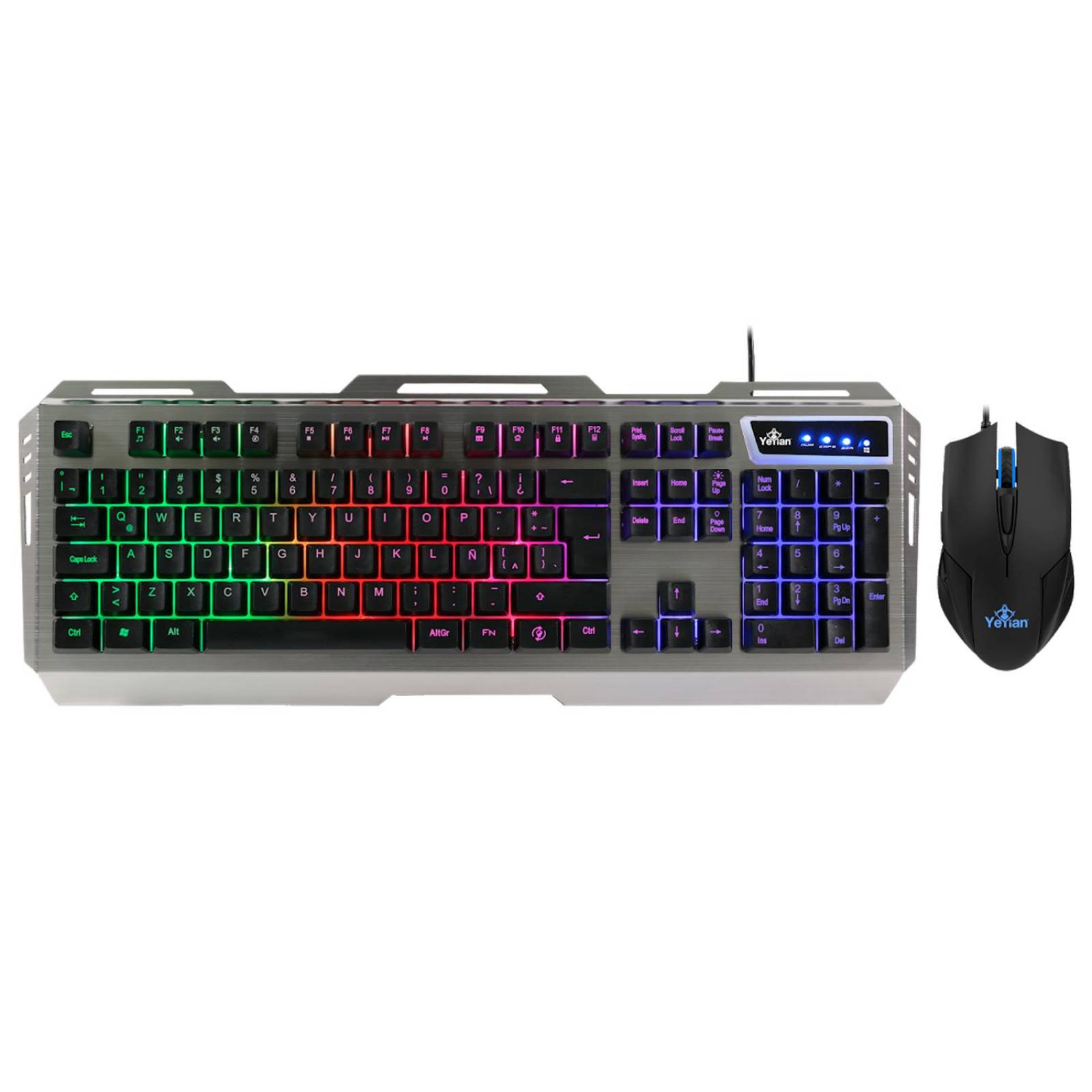Kit teclado y mouse Gamer YEYIAN Phoenix 3000 3200DPI RGB USB YKP-20706 