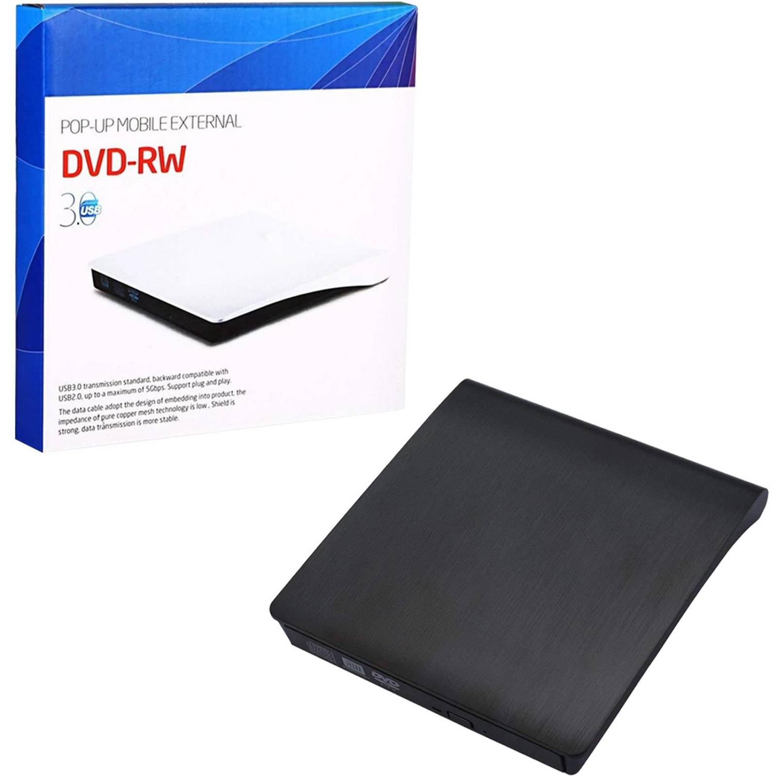 Quemador DVD Externo POP UP Portatil Win MAC Linux USB 3.0 