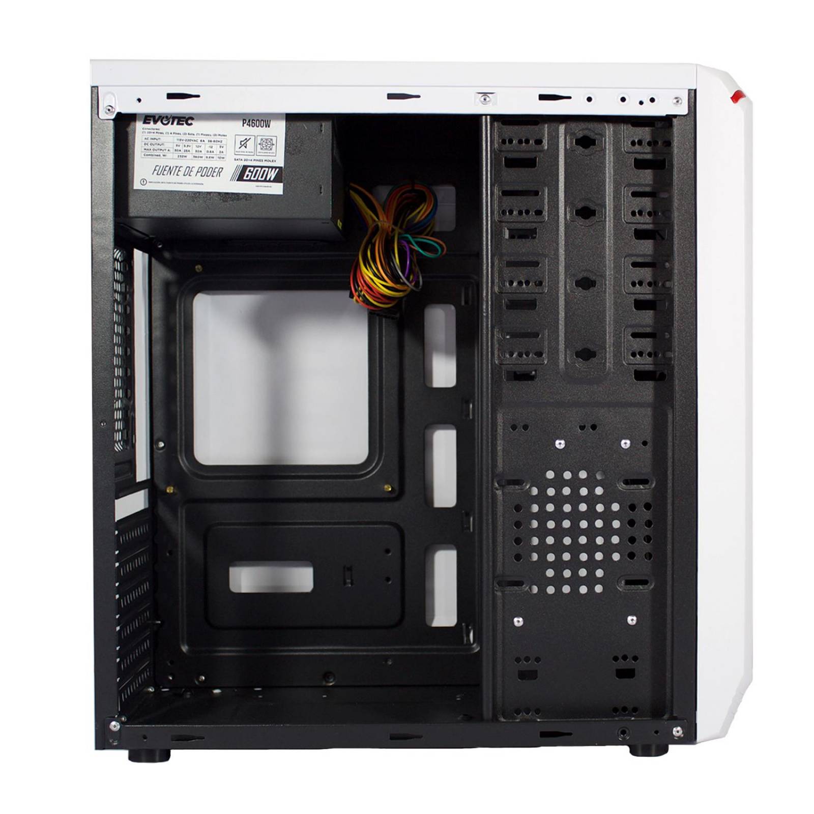 Gabinete EVOTEC EV-1009 ATX 600W USB Blanco
