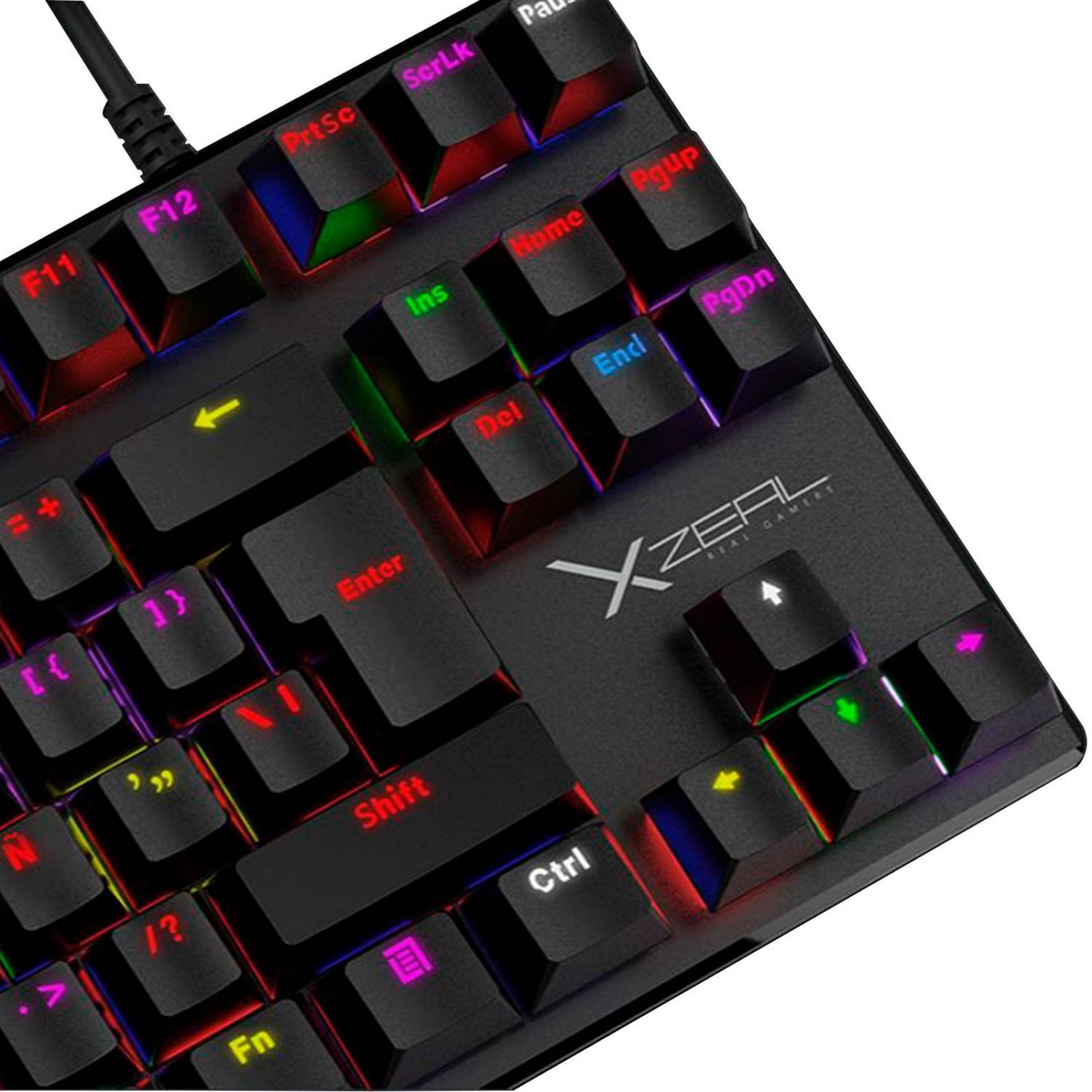 Teclado Gamer Mecanico Switch Rojo XZEAL XZ1020 RGB USB XZKX020B