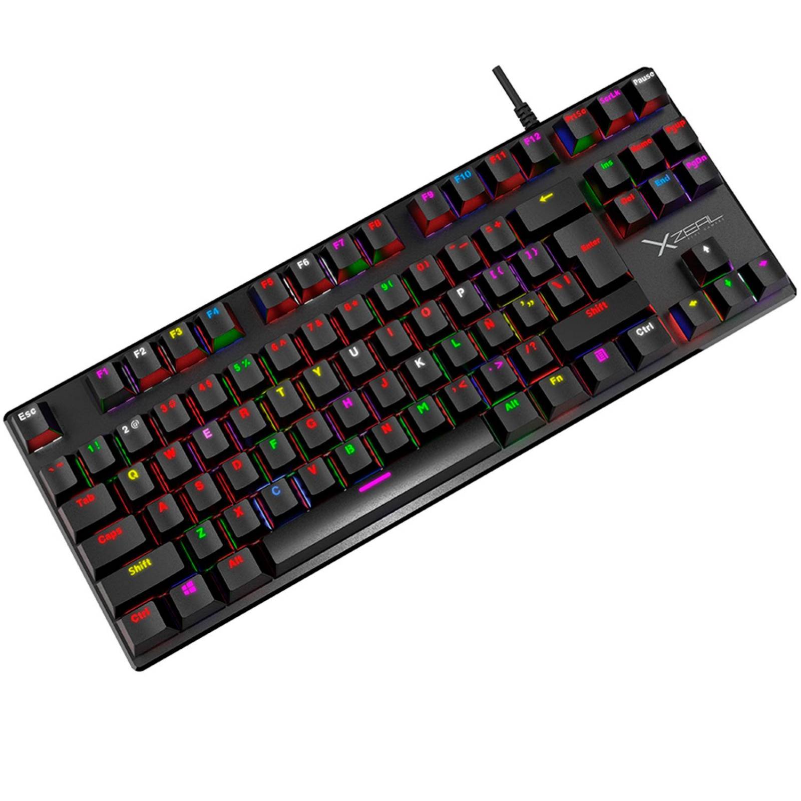 Teclado Gamer Mecanico Switch Rojo XZEAL XZ1020 RGB USB XZKX020B