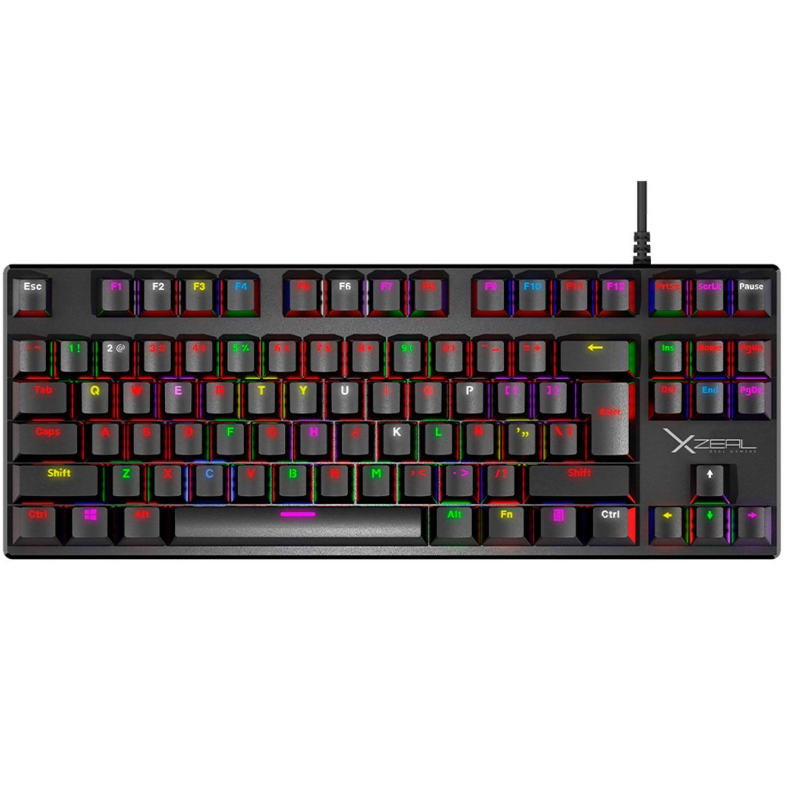 Teclado Gamer Mecanico Switch Rojo XZEAL XZ1020 RGB USB XZKX020B