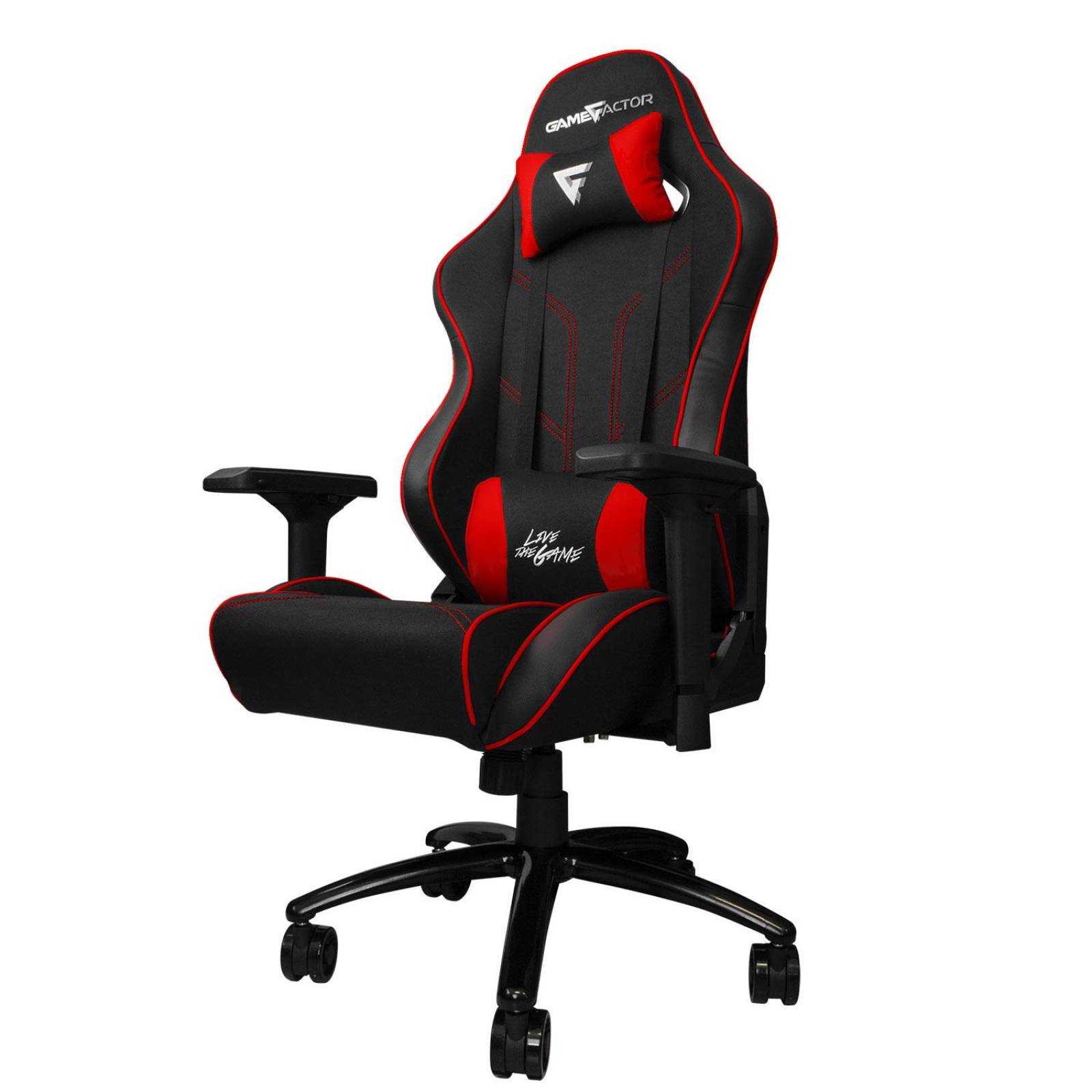 Silla Gamer GAME FACTOR 600 Ergonomica Reclinable Rojo CGC600-RD 