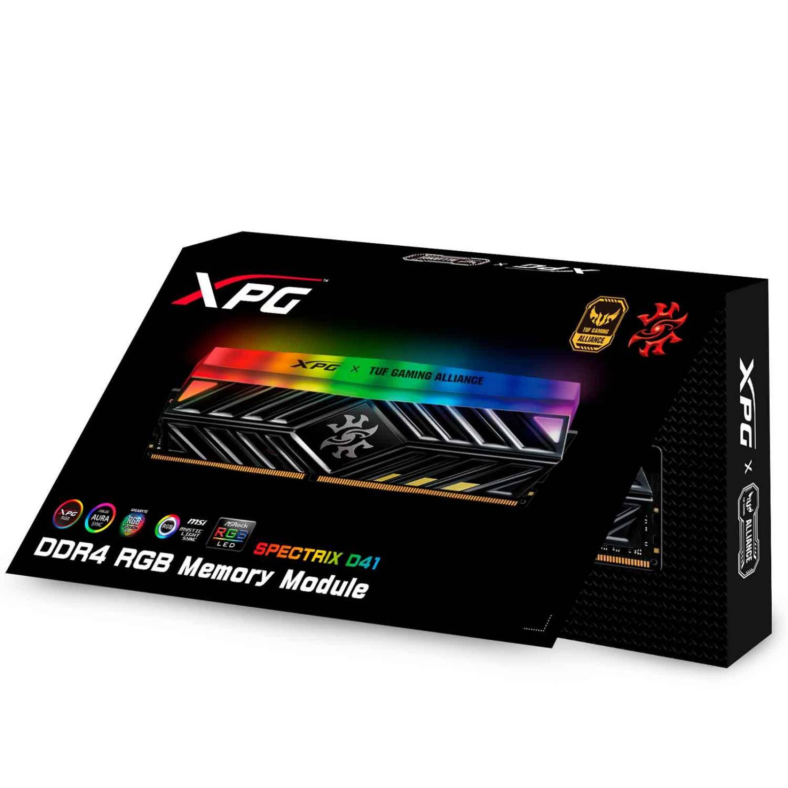 Memoria RAM DDR4 16GB 3200MHz XPG SPECTRIX D41 RGB 2x8GB Disipador AX4U320038G16-DB41 