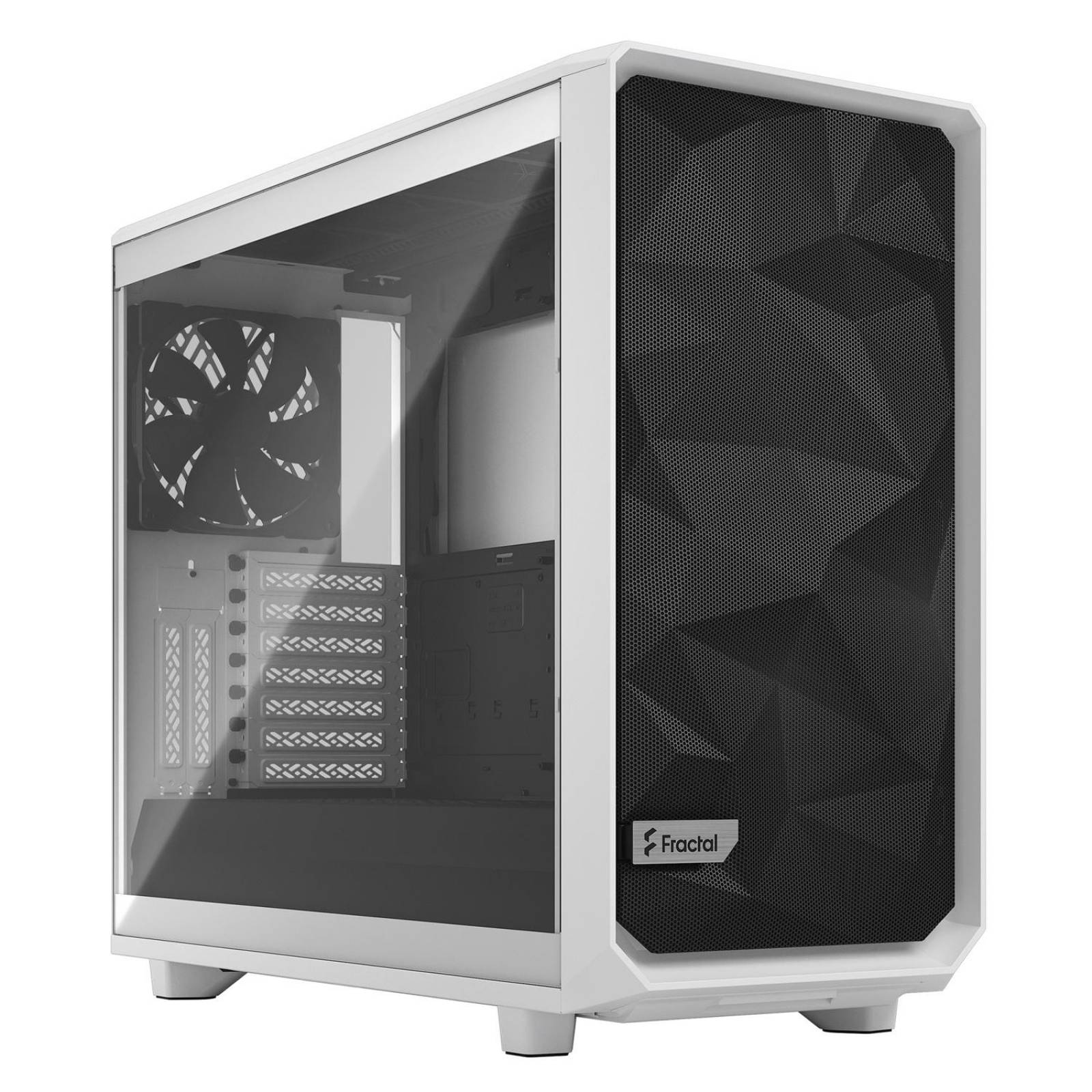 Gabinete Gamer FRACTAL DESIGN Meshify C 2 Fan Cristal Templado USB 3.0 Blanco ATX