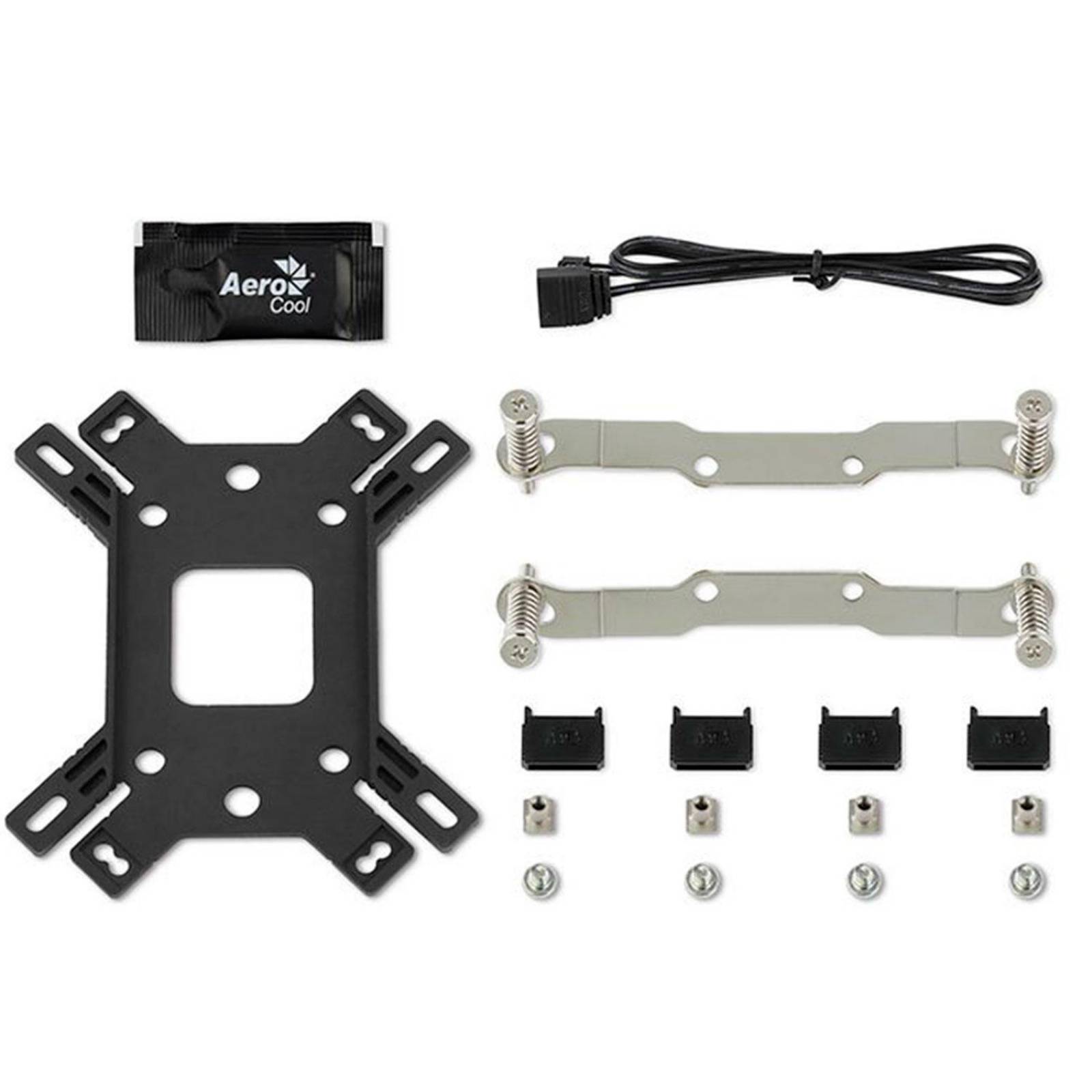 Disipador CPU Gamer AEROCOOL MIRAGE 5 60mm ARGB LGA 1700 AM5 1200-3000 rpm 4-Pin Negro 