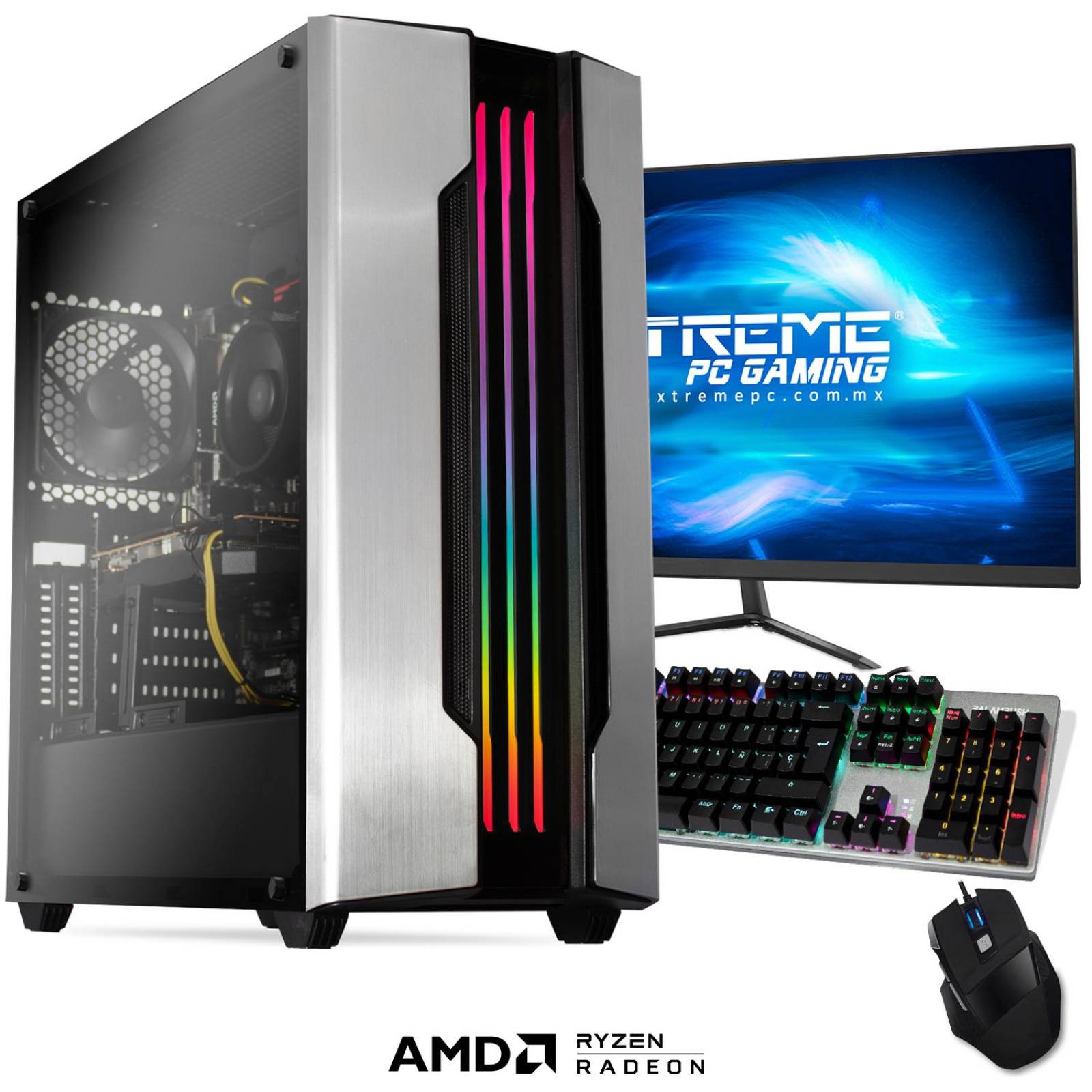 Xtreme PC Gamer AMD Radeon RX 5500 XT Ryzen 5 3600 16GB SSD Monitor 24 144Hz