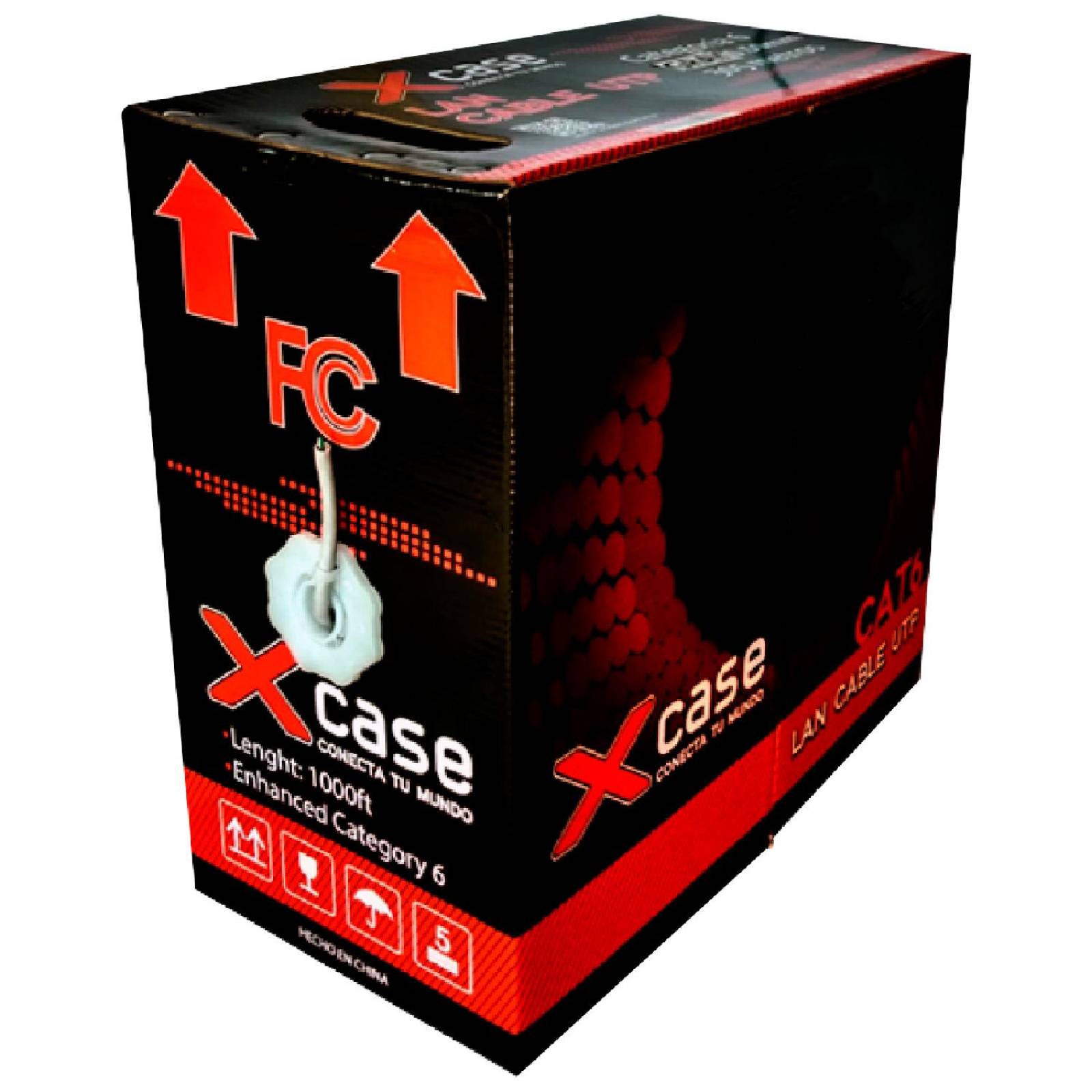 Bobina de Cable UTP XCASE ACCCABLE21 CAT6 8 Hilos 305Mts Gris 