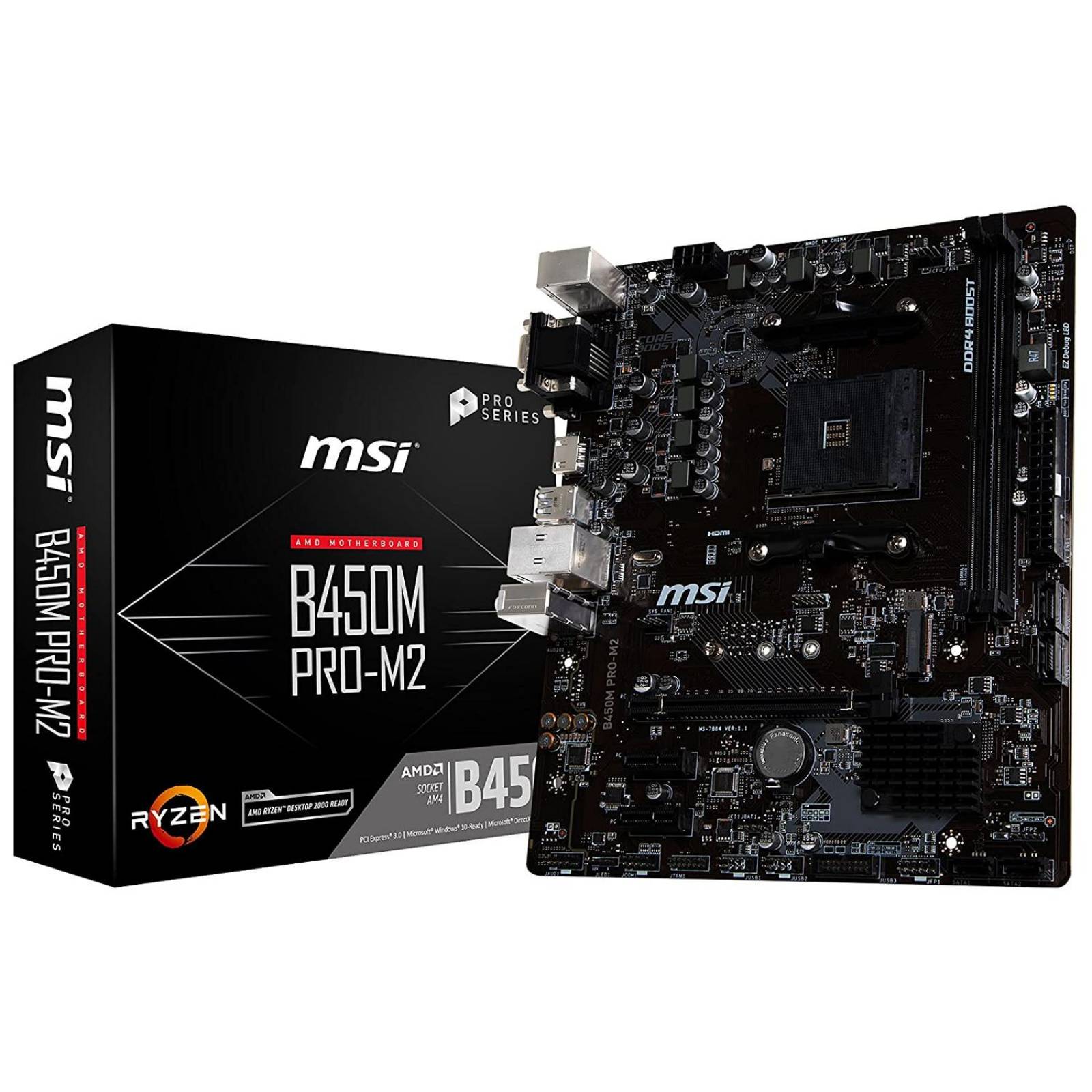 Tarjeta Madre MSI B450M PRO-M2 MAX AMD AM4 Micro ATX