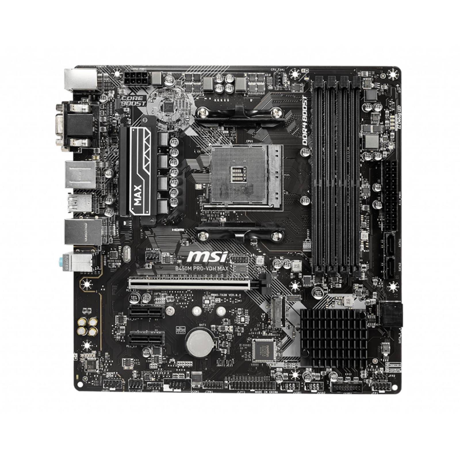 Tarjeta Madre MSI B450M PRO-VDH MAX AMD AM4 Micro ATX 