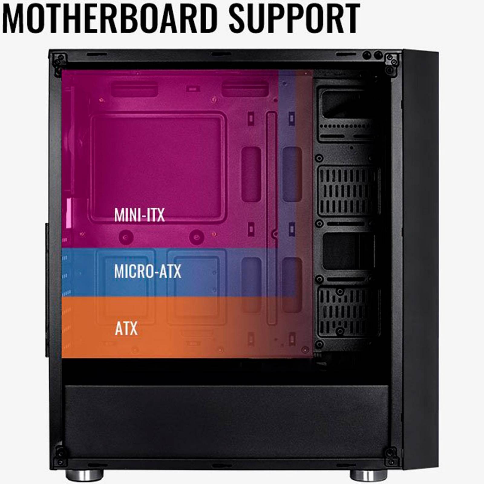 Gabinete Gamer AEROCOOL Quartz Revo RGB ATX Negro 