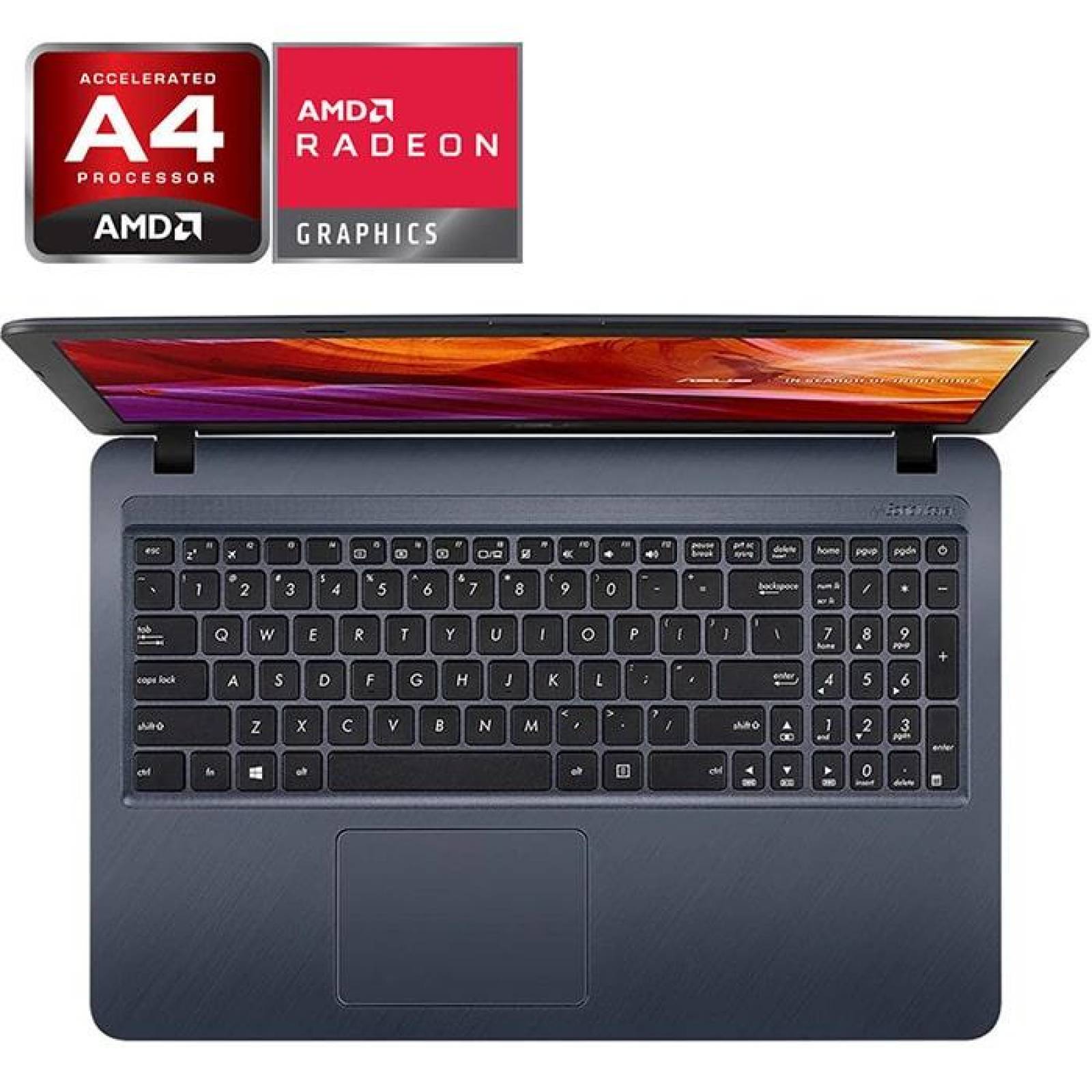 Laptop Gamer ASUS AMD Radeon A4 9125 16GB 500GB Pantalla 15.6 WIFI 