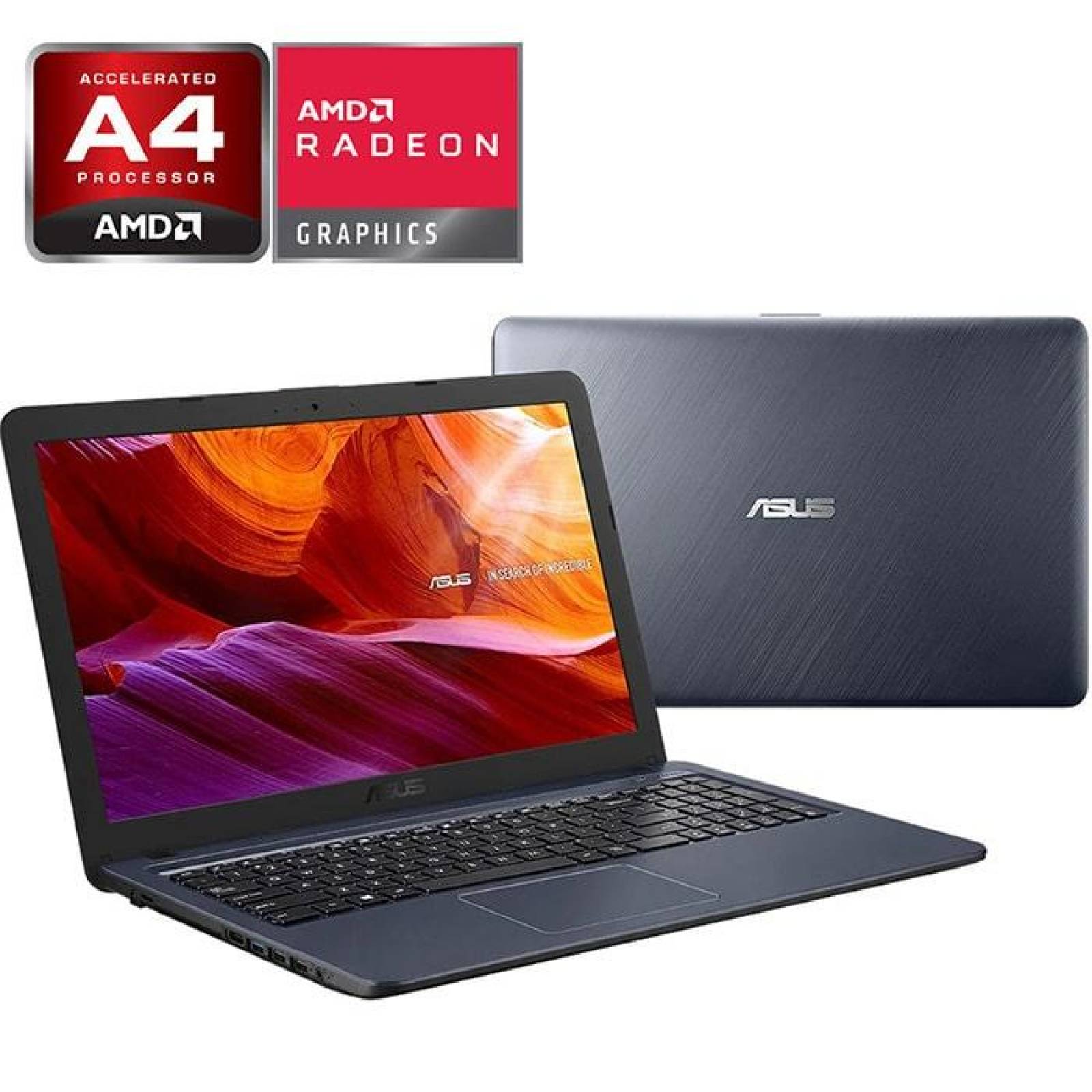 Laptop Gamer ASUS AMD Radeon A4 9125 16GB 500GB Pantalla 15.6 WIFI 