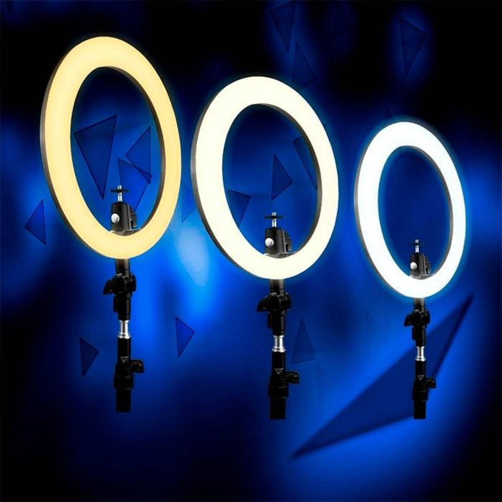 Aro de luz gamer GAME FACTOR LRG300 Streaming video selfie Nivel de Brillo Pedestal USB 