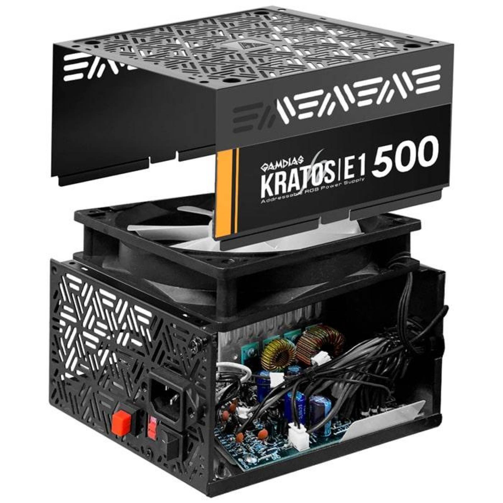 Fuente de poder GAMDIAS Kratos E1-500W RGB 80 Plus 