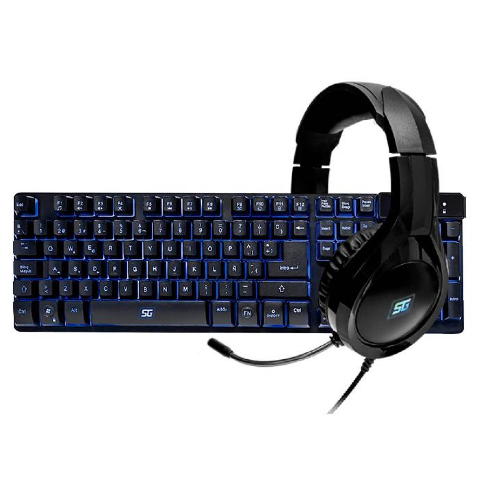 KIT START THE GAME VORAGO Teclado KB-502 y Diadema HS-501 RGB 