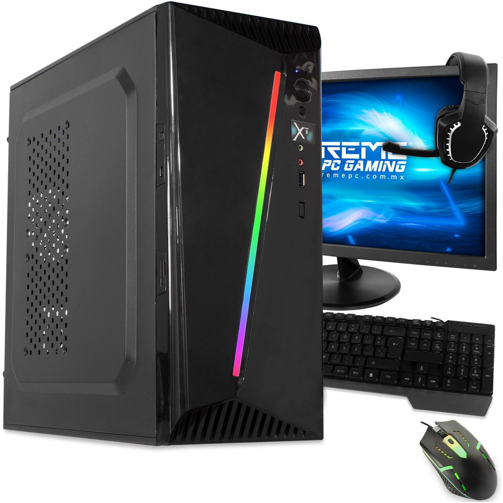 Xtreme PC Gamer AMD Radeon R7 A8 9600 8GB SSD 240GB Monitor 21.5 WIFI