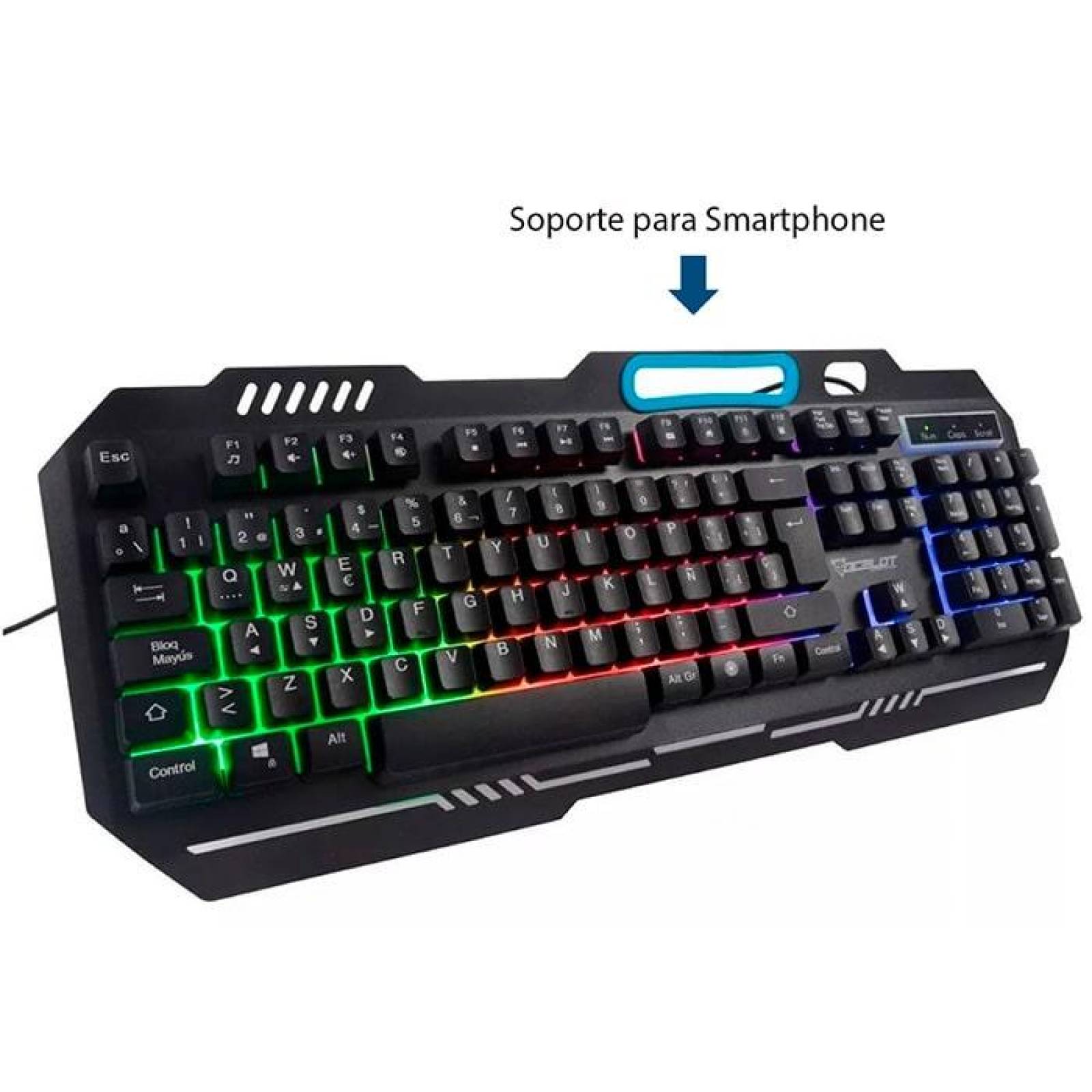 Teclado Gamer OCELOT OGEK01 Membrana RGB USB Anti-ghosting KB-761