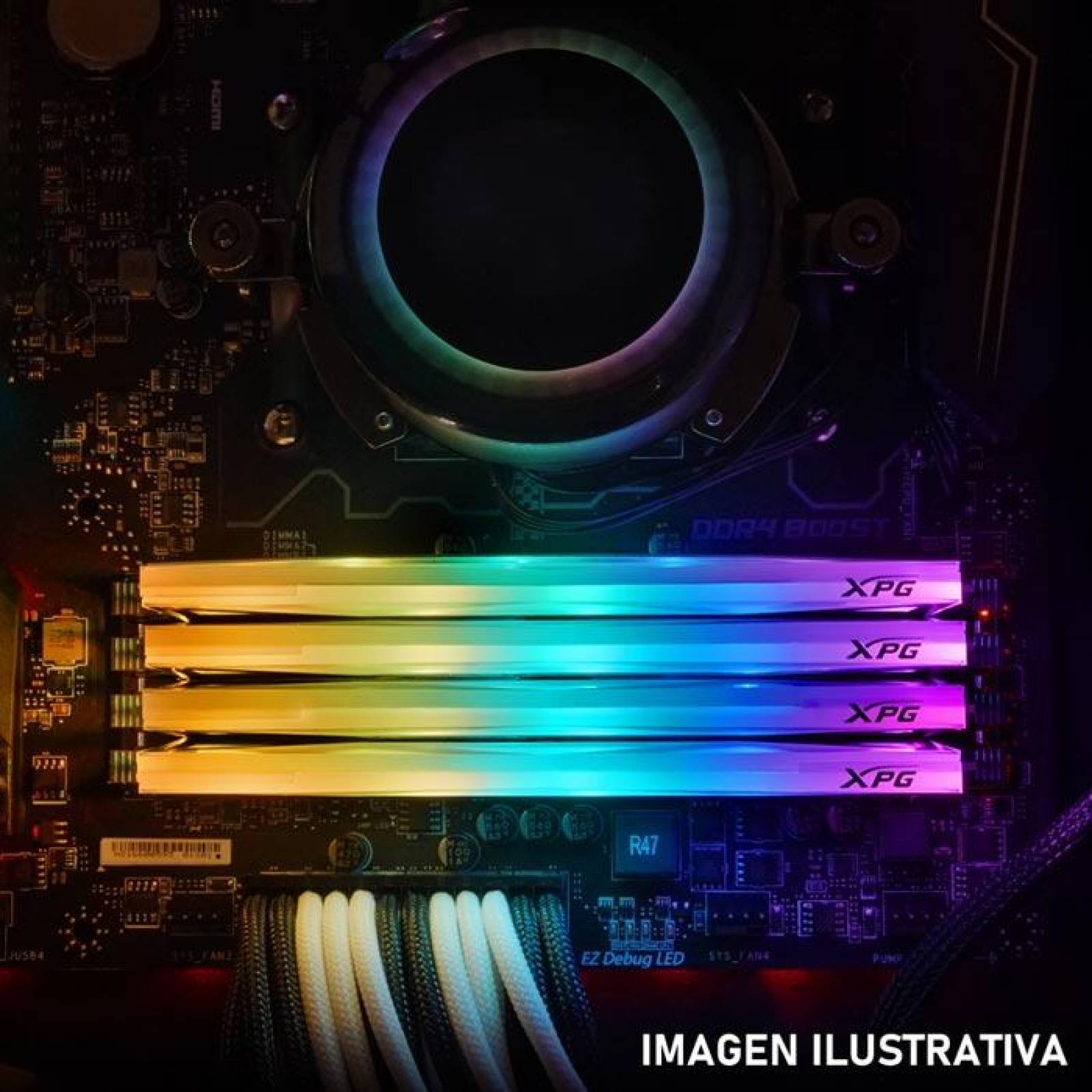 Memoria RAM DDR4 16GB 3600MHz XPG SPECTRIX D60 RGB 1x16GB Gris AX4U360016G18I-ST60 