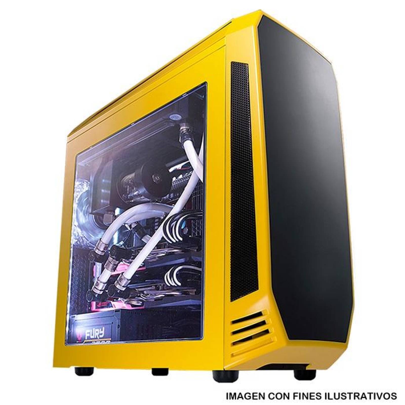Gabinete Gamer BITFENIX AEGIS CORE Micro ATX Amarillo 1 Fan BFC-AEG-300-YKWN1-RP 