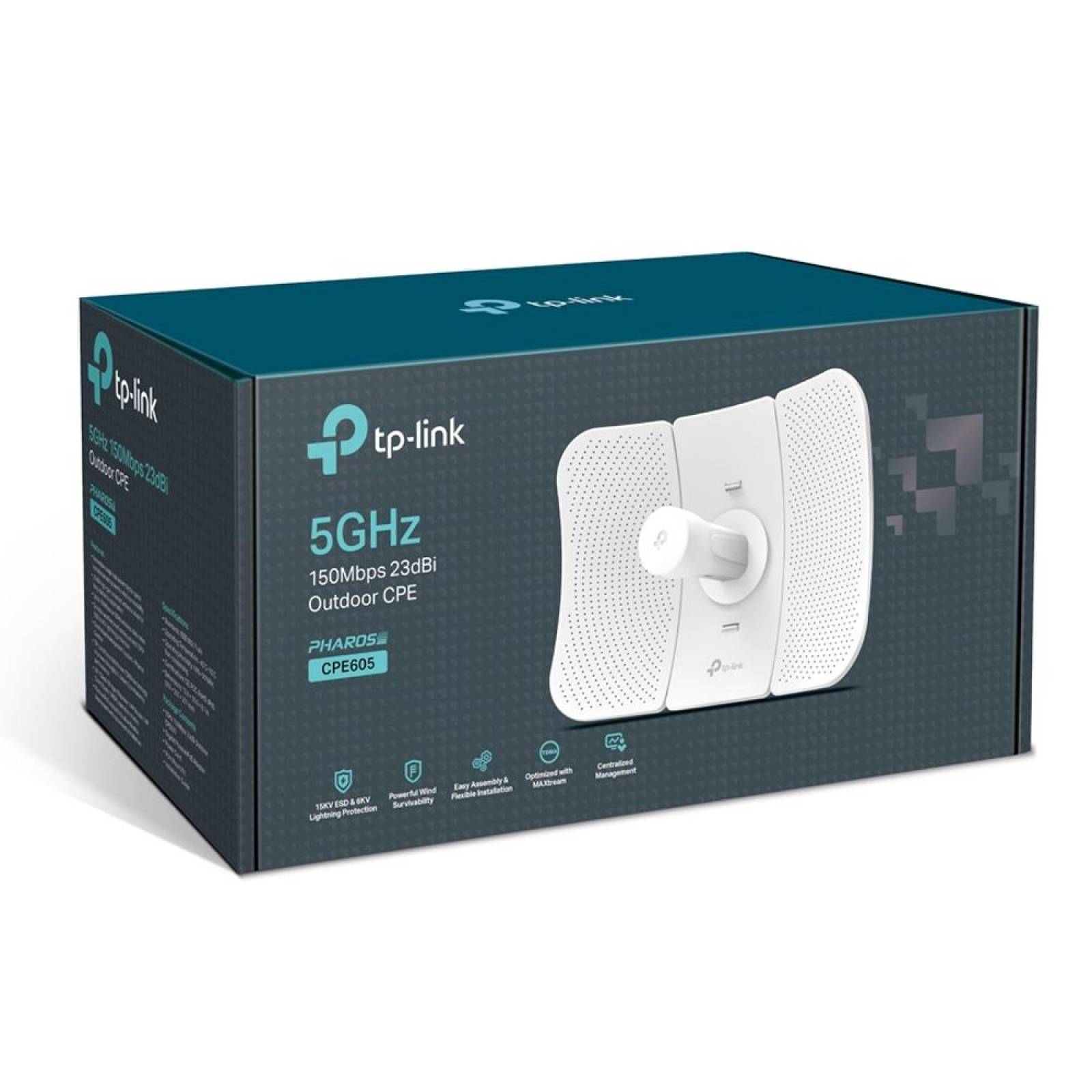 Access Point TP-LINK CPE605 5Ghz 23dBi PoE 802.11n Exterior 20Km 150Mbps
