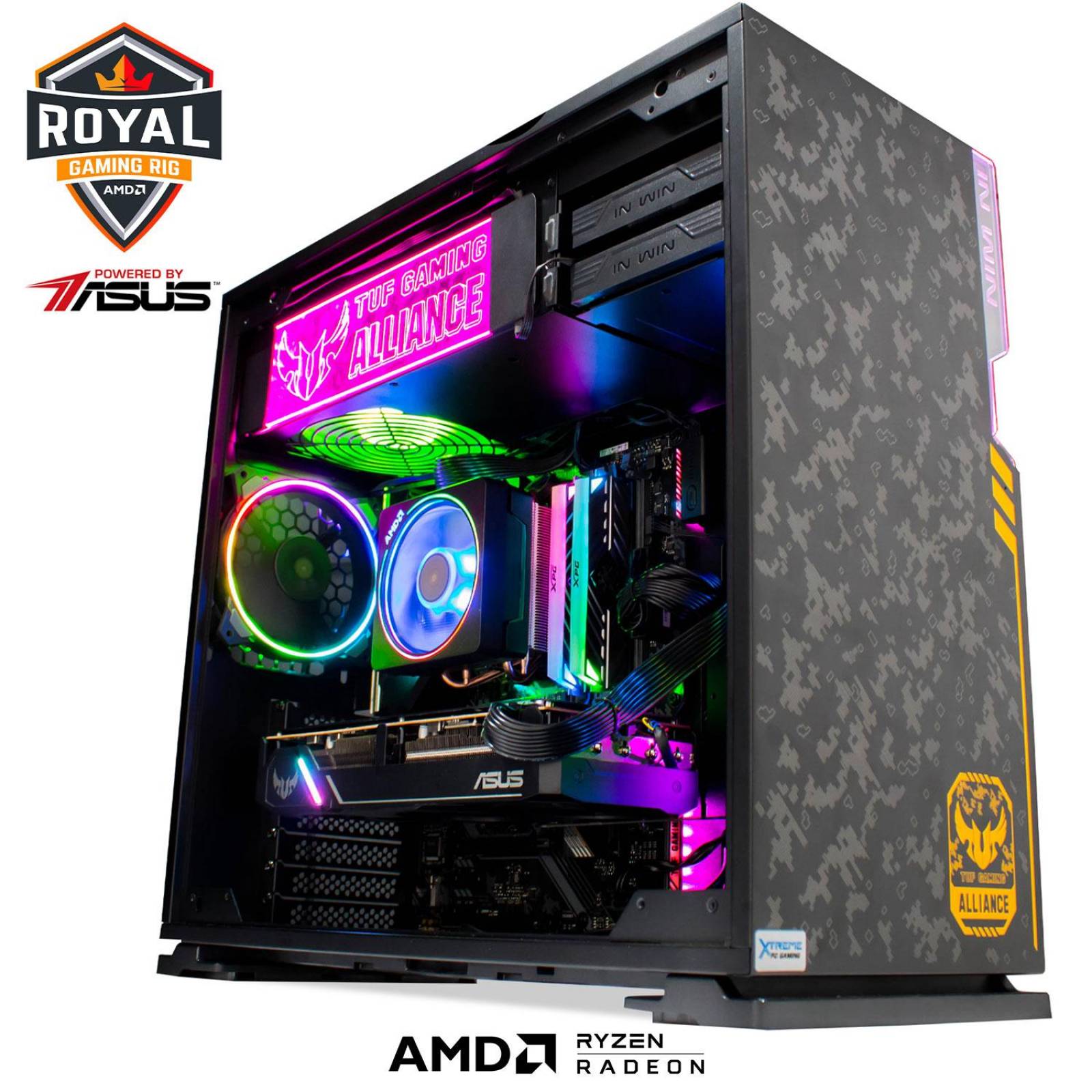 Xtreme PC Gamer TUF AMD Radeon RX 5600 XT Ryzen 7 3700X 16GB SSD M2 480GB 2TB RGB 