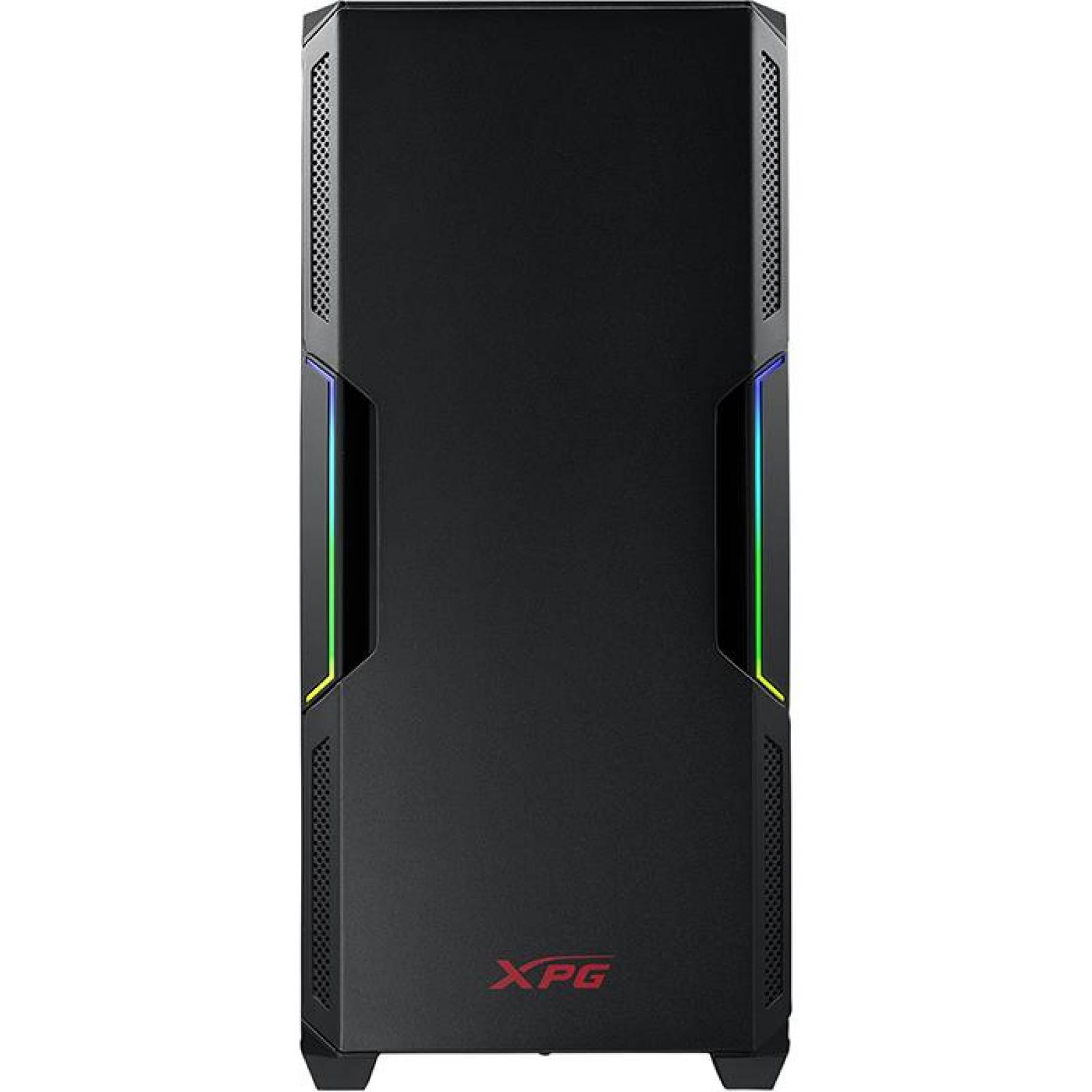 Gabinete Gamer XPG STARKER ATX Media Torre 2 FAN Cristal Templado ARGB Negro STARKER-BKCWW 