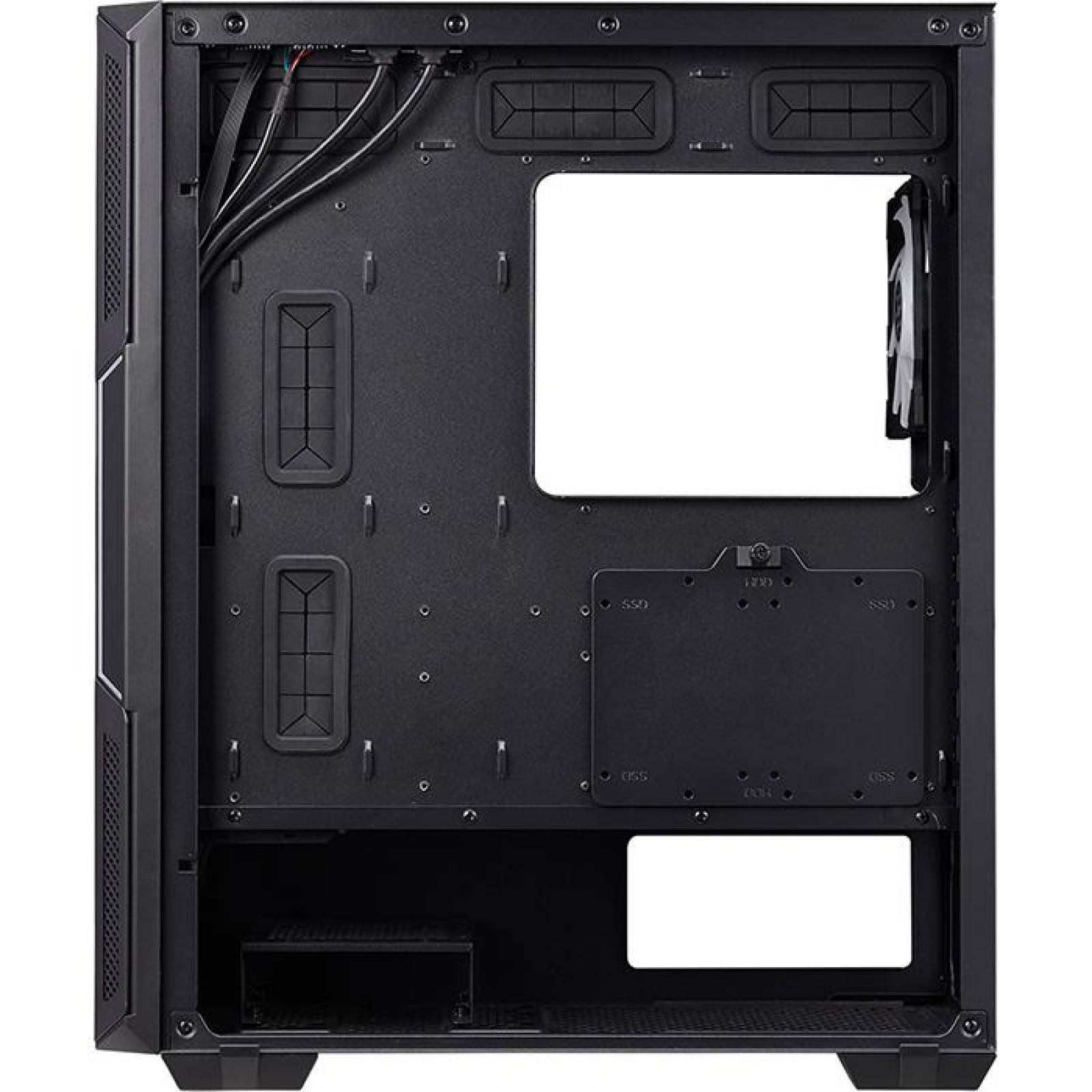 Gabinete Gamer XPG STARKER ATX Media Torre 2 FAN Cristal Templado ARGB Negro STARKER-BKCWW 