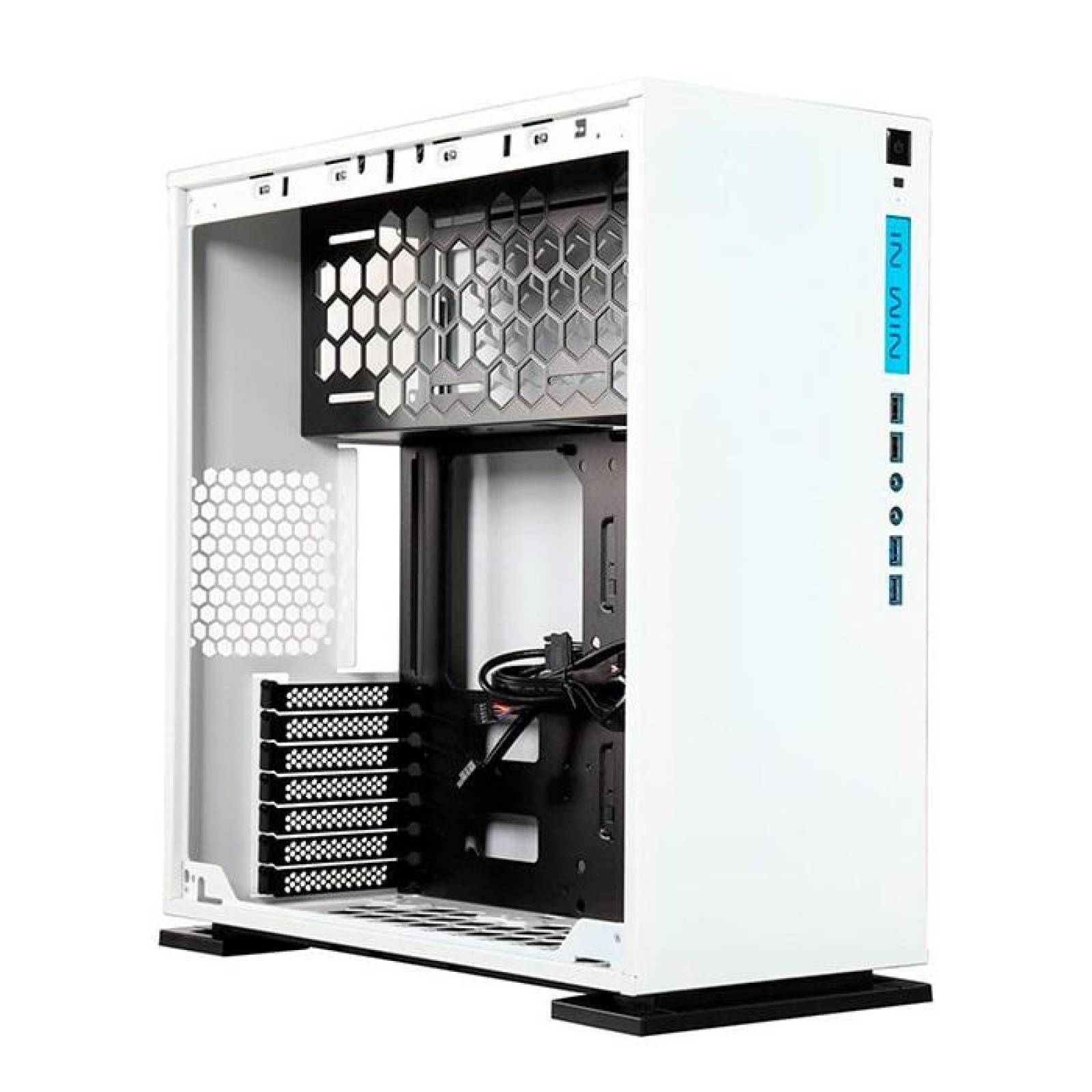 Gabinete Gamer IN WIN 303 WHITE ATX Media Torre Cristal Templado USB 3.0 