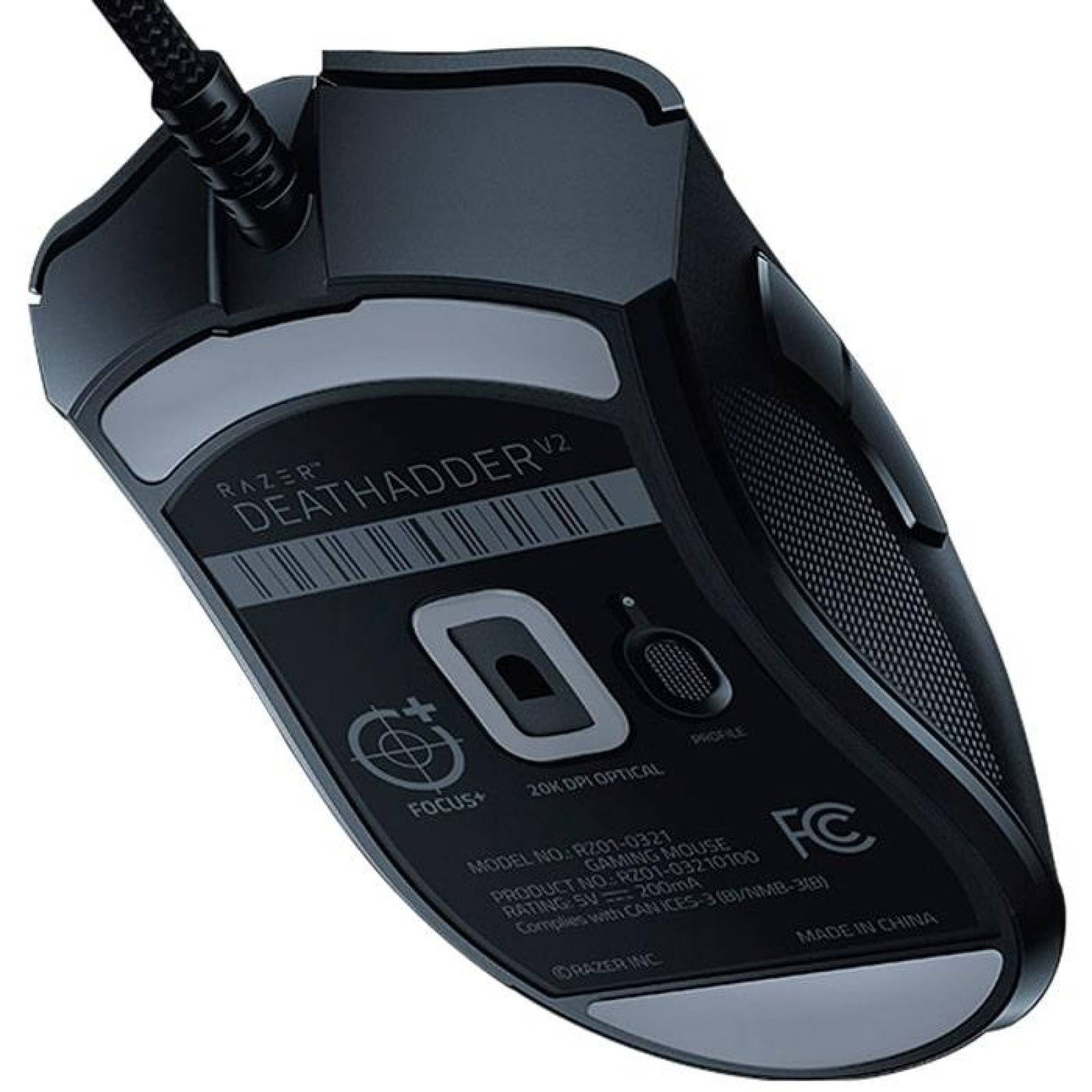 Mouse Gamer RAZER Deathadder V2 RGB 8 Botones 20000 DPI 