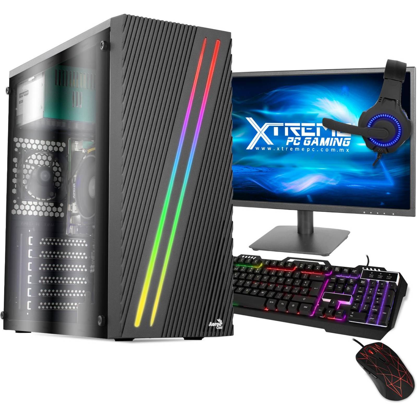 Xtreme PC Gamer AMD Radeon Vega 11 Ryzen 5 8GB SSD Monitor 24 WIFI 