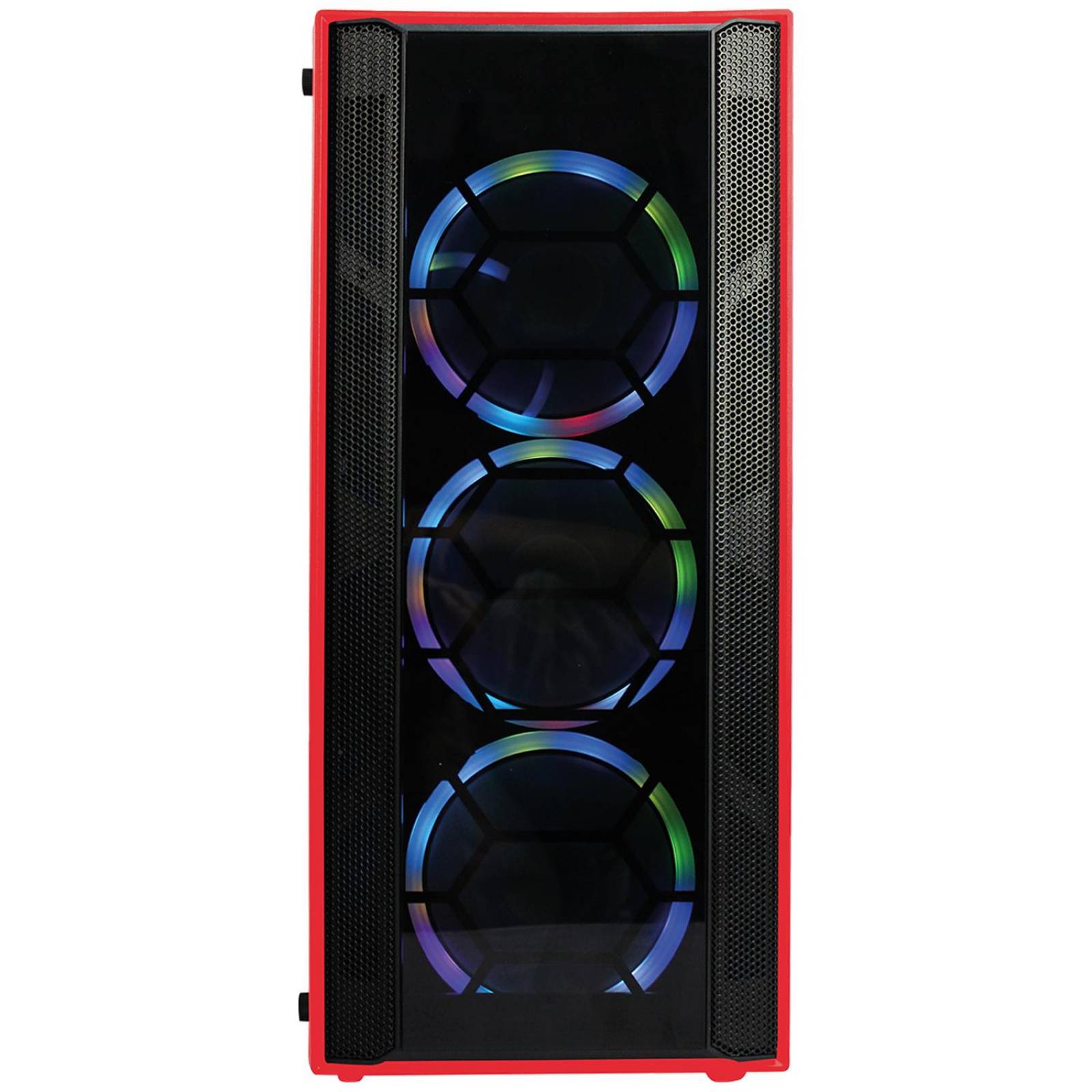 Gabinete Gamer BALAM RUSH KRONOS GSX6000 ATX 4 Fan Controladora Acrilico ARGB Rojo BR-932363 