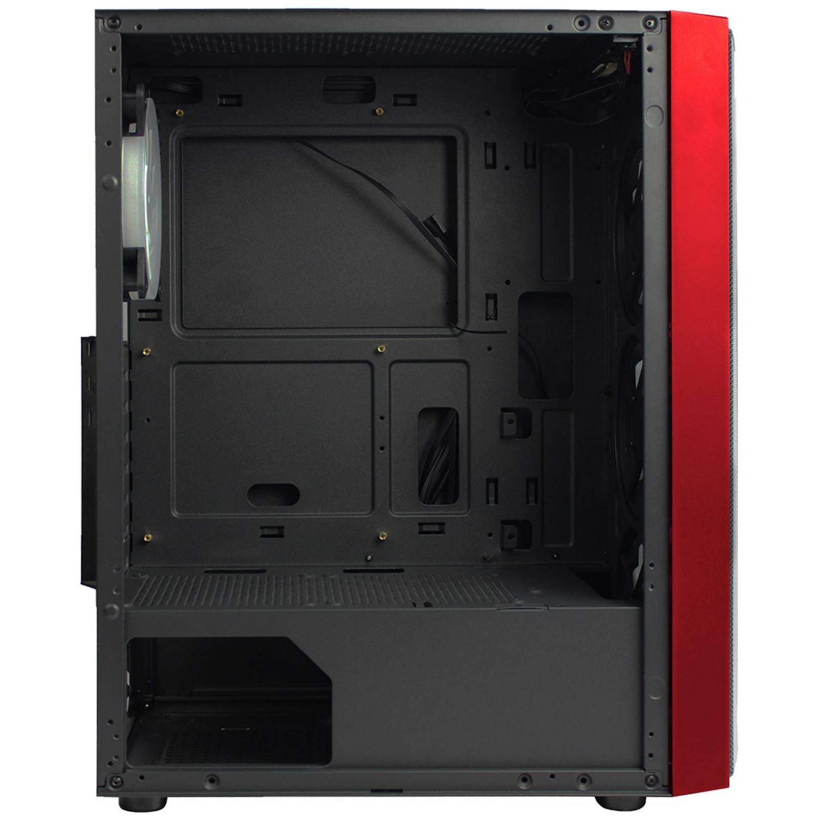 Gabinete Gamer BALAM RUSH KRONOS GSX6000 ATX 4 Fan Controladora Acrilico ARGB Rojo BR-932363 