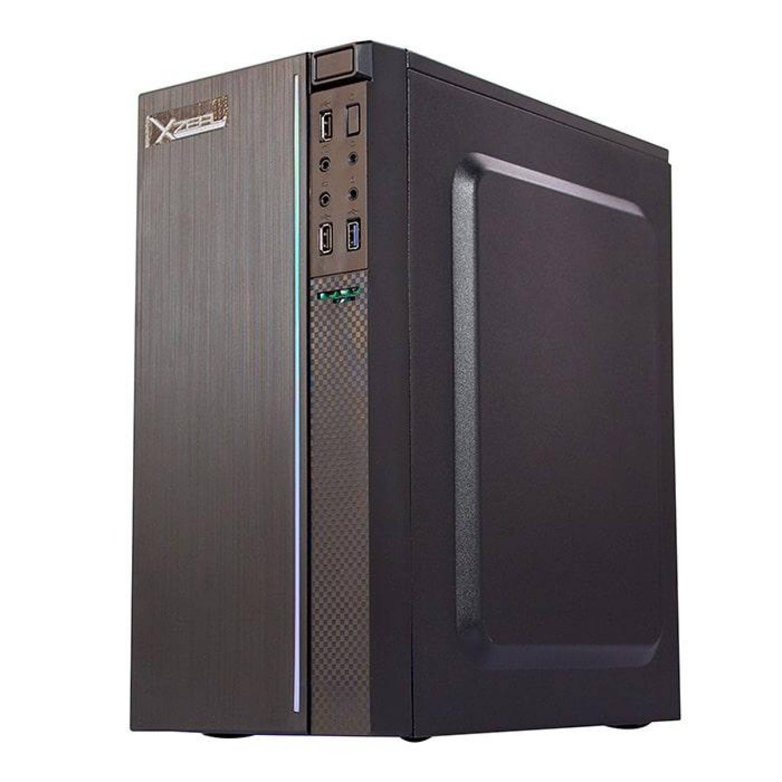 Gabinete Gamer Xzeal XZ100 Micro ATX RGB 1 Fan sin fuente XSCGB00B 