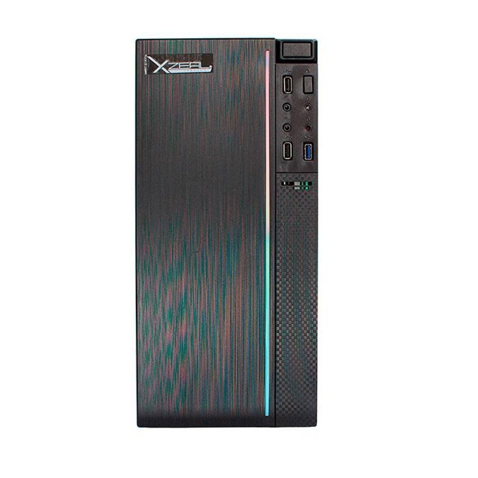 Gabinete Gamer Xzeal XZ100 Micro ATX RGB 1 Fan sin fuente XSCGB00B 