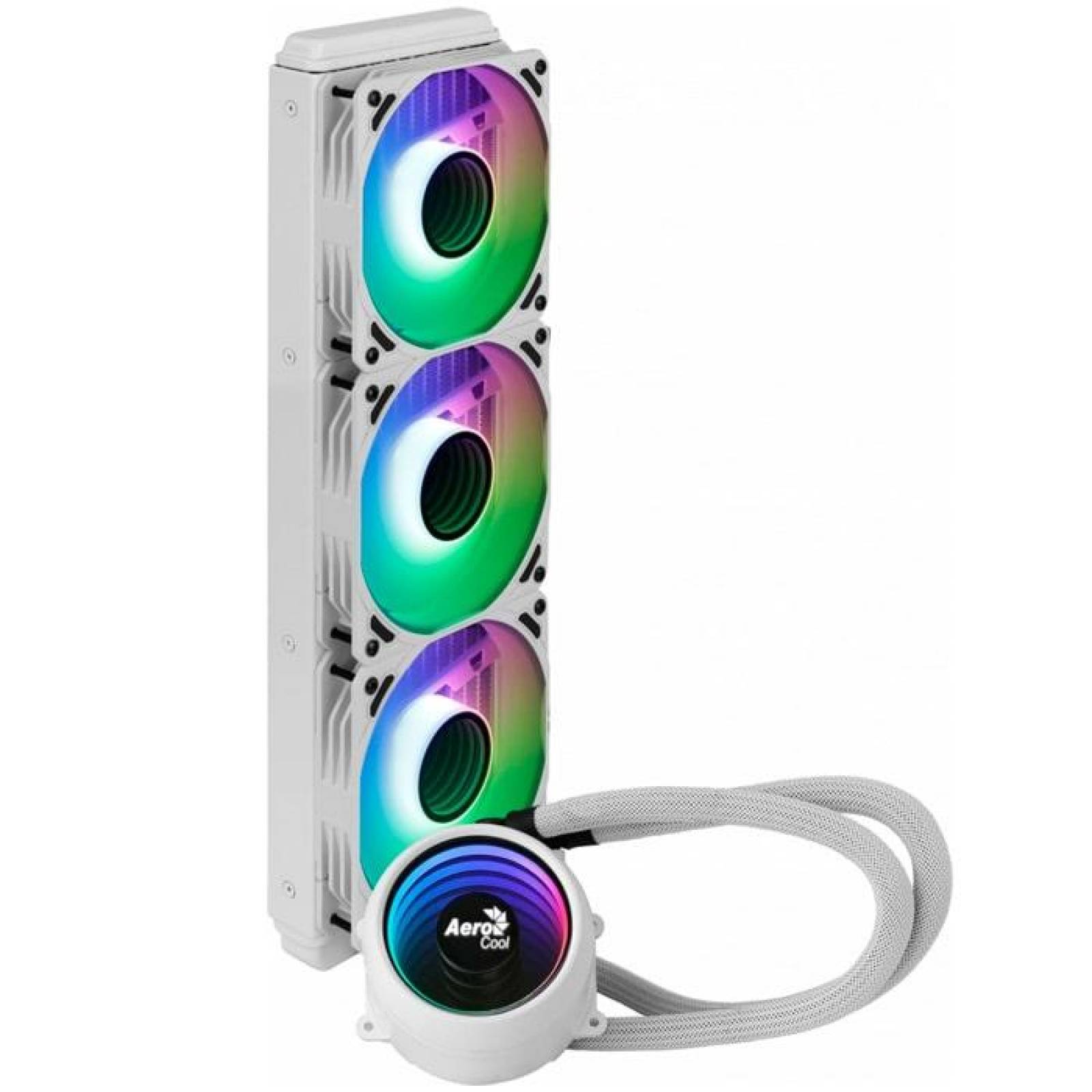 Enfriamiento Liquido AEROCOOL MIRAGE L360 INTEL 1700 AM5 ARGB 120mm Blanco 