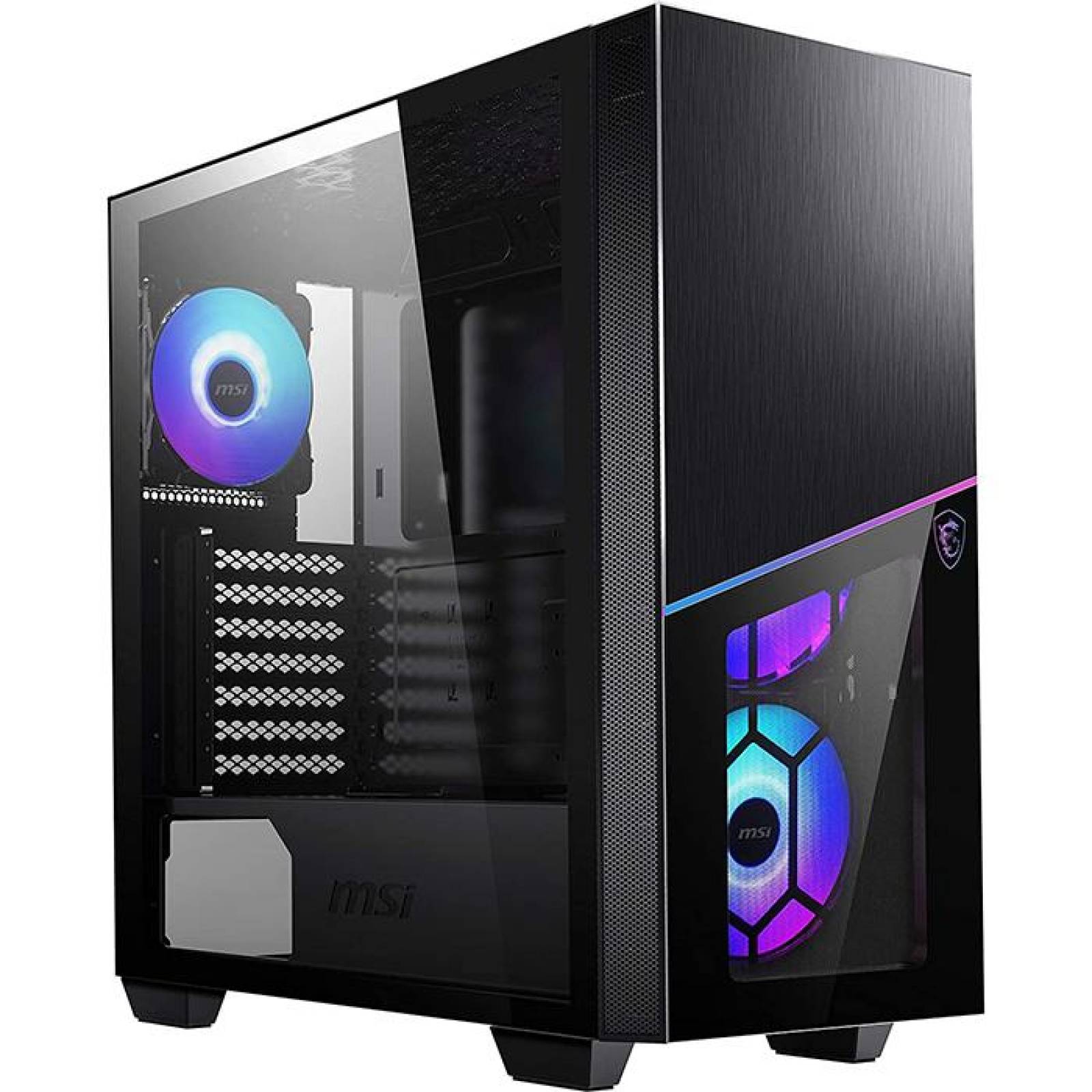 Gabinete Gamer MSI MPG SEKIRA 100R 4 FAN ARGB EATX USB C Cristal Templado