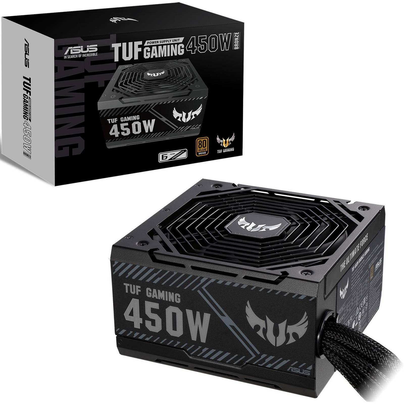Fuente de Poder PC Gamer 450W ASUS 80 Plus Bronze TUF-GAMING-450B 