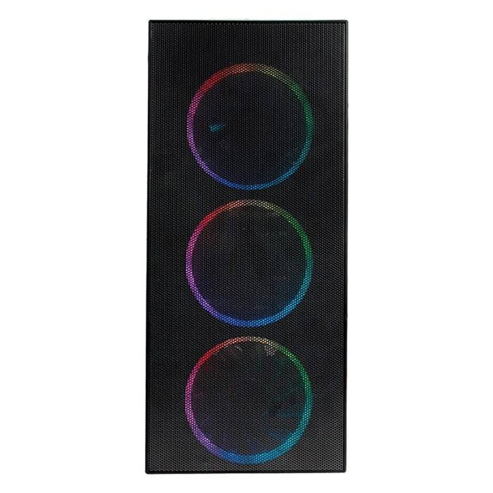 Gabinete Gamer BALAM RUSH LHYTOS GSX1000 ATX 4 Fan Cristal templado ARGB Negro BR-932318 