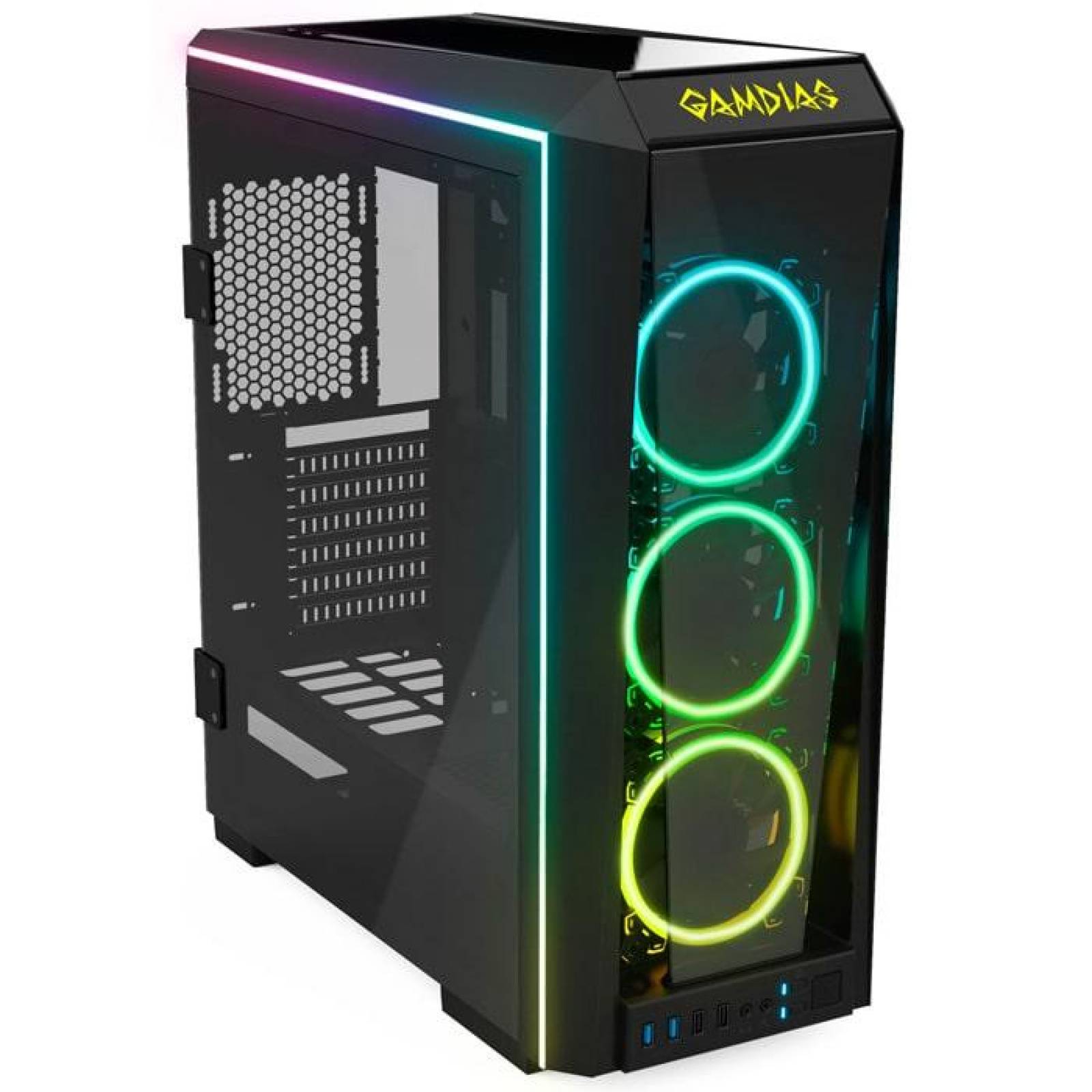 Gabinete Gamer GAMDIAS TALOS P1A RGB Cristal Templado 