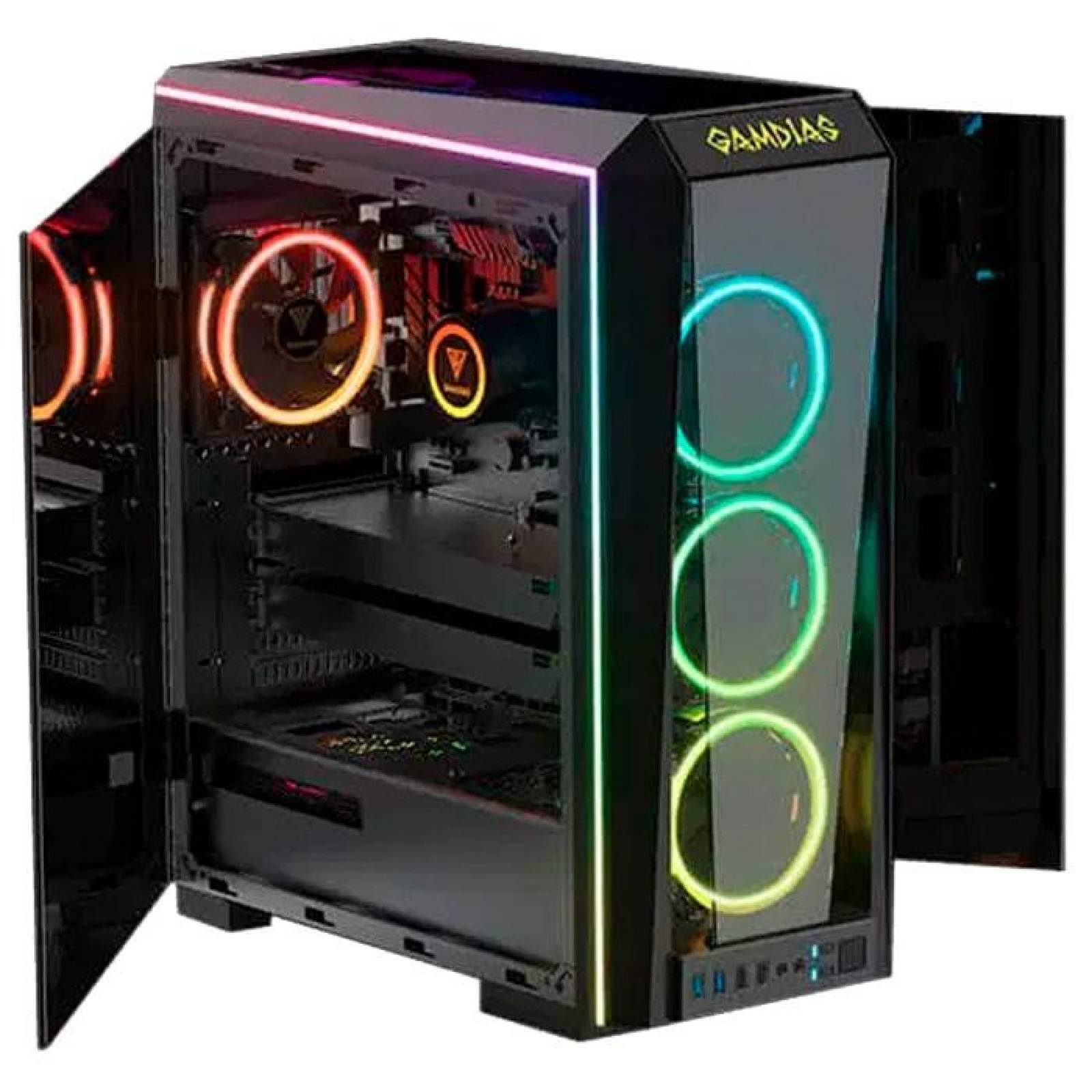 Gabinete Gamer GAMDIAS TALOS P1A RGB Cristal Templado 