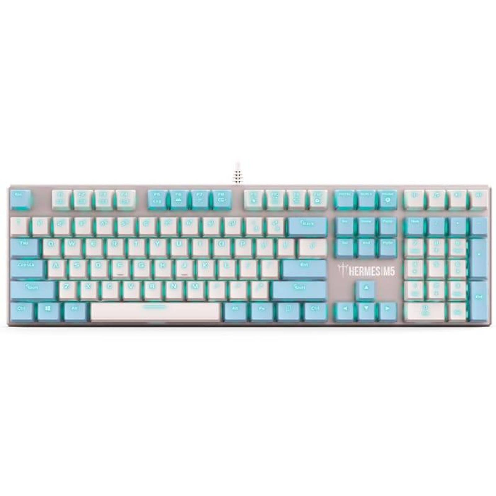 Teclado Gamer GAMDIAS HERMES M5 Mecanico LED Switch Blue 