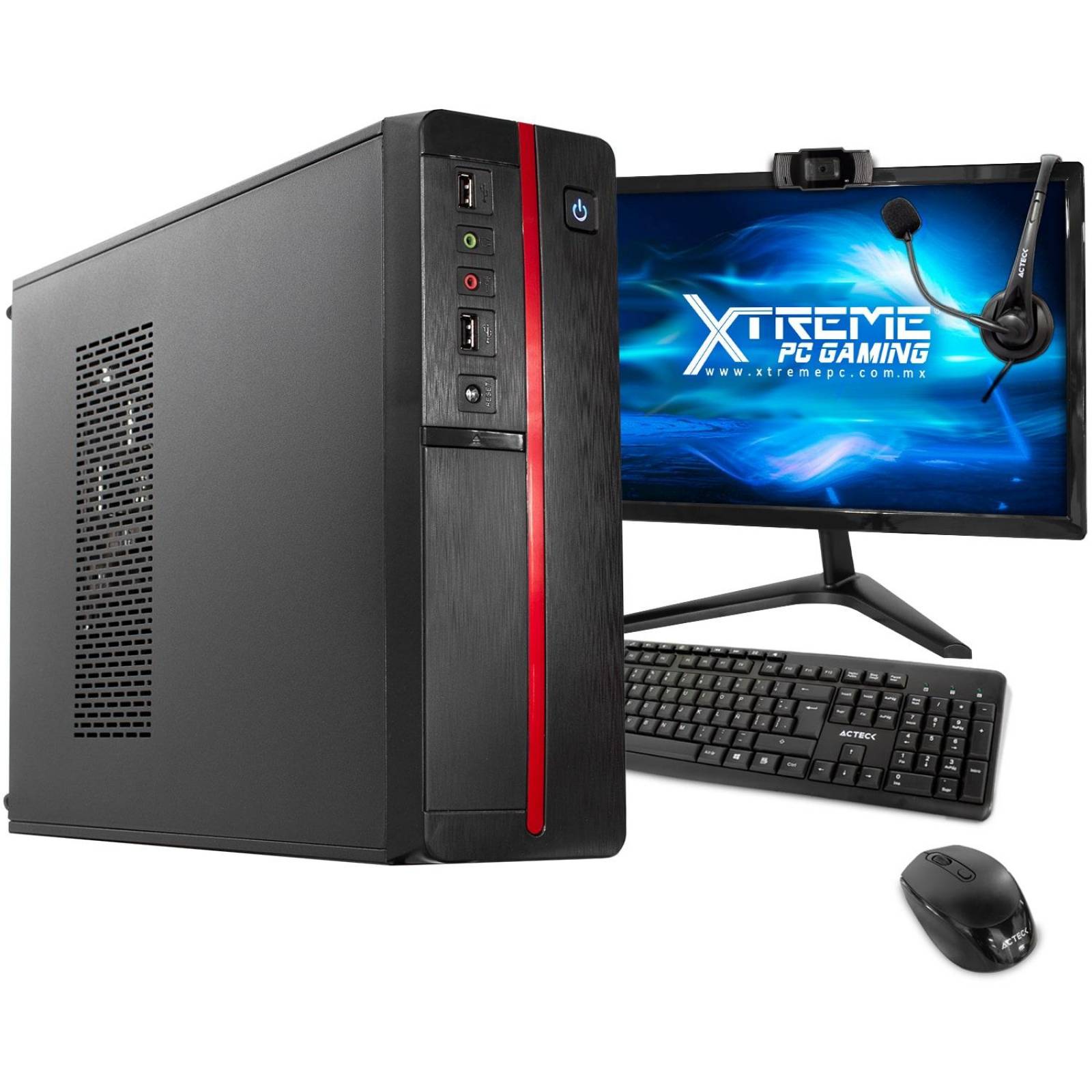 Xtreme PC Slim Intel Dual Core 8GB SSD 240GB Monitor Camara Web WIFI