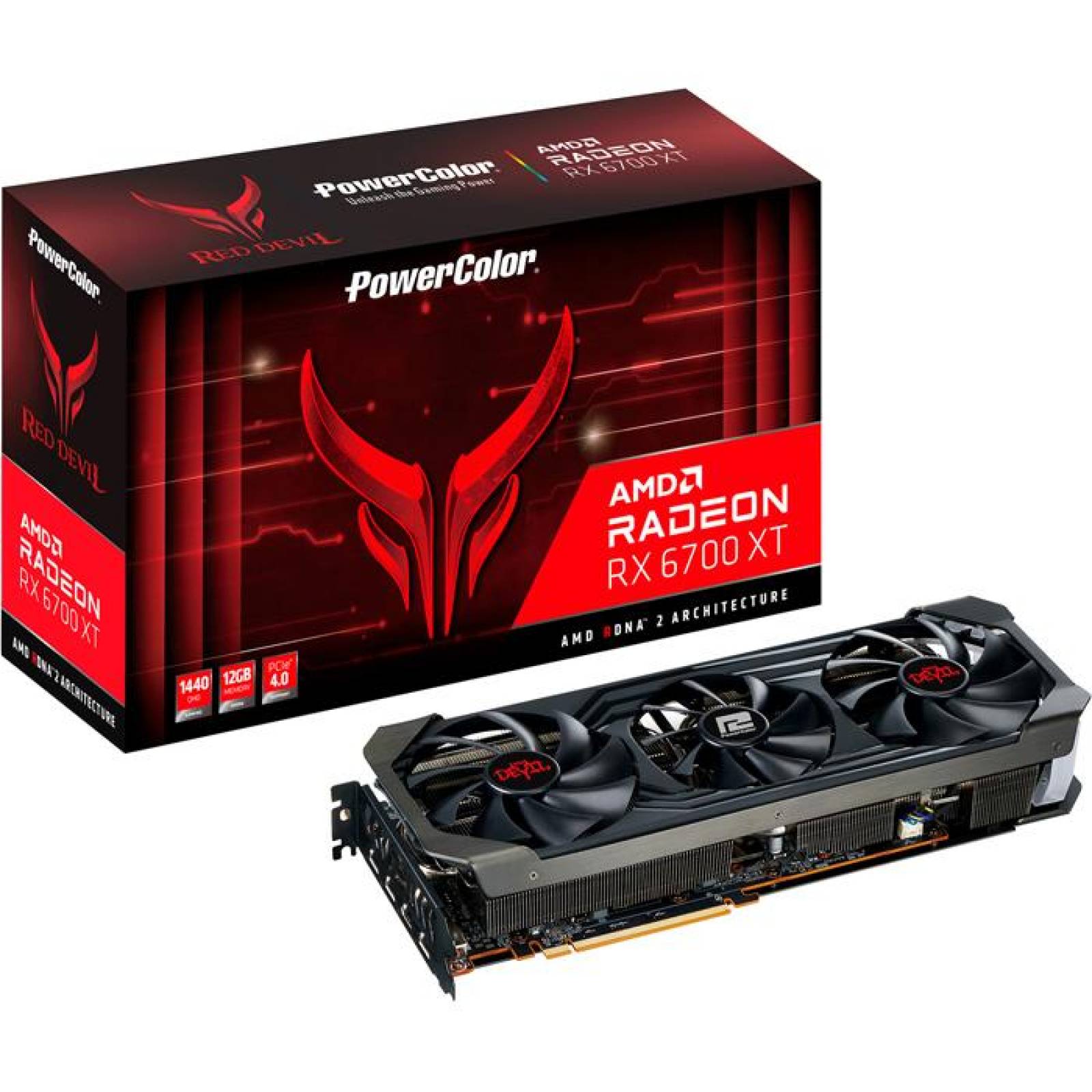 Tarjeta de Video POWER COLOR RX 6700 XT RED DEVIL 12GB GDDR6 AXRX 6700XT 12GBD6-3DHE/OC